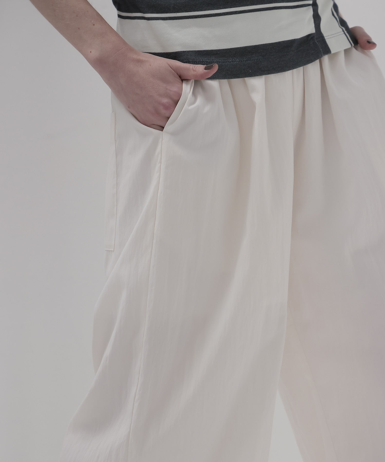 silky poplin easy trouser
