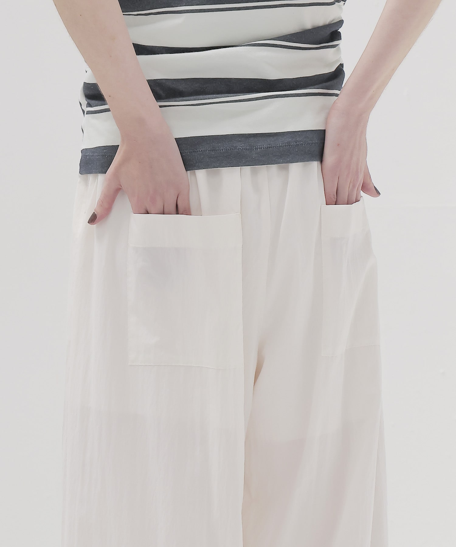 silky poplin easy trouser