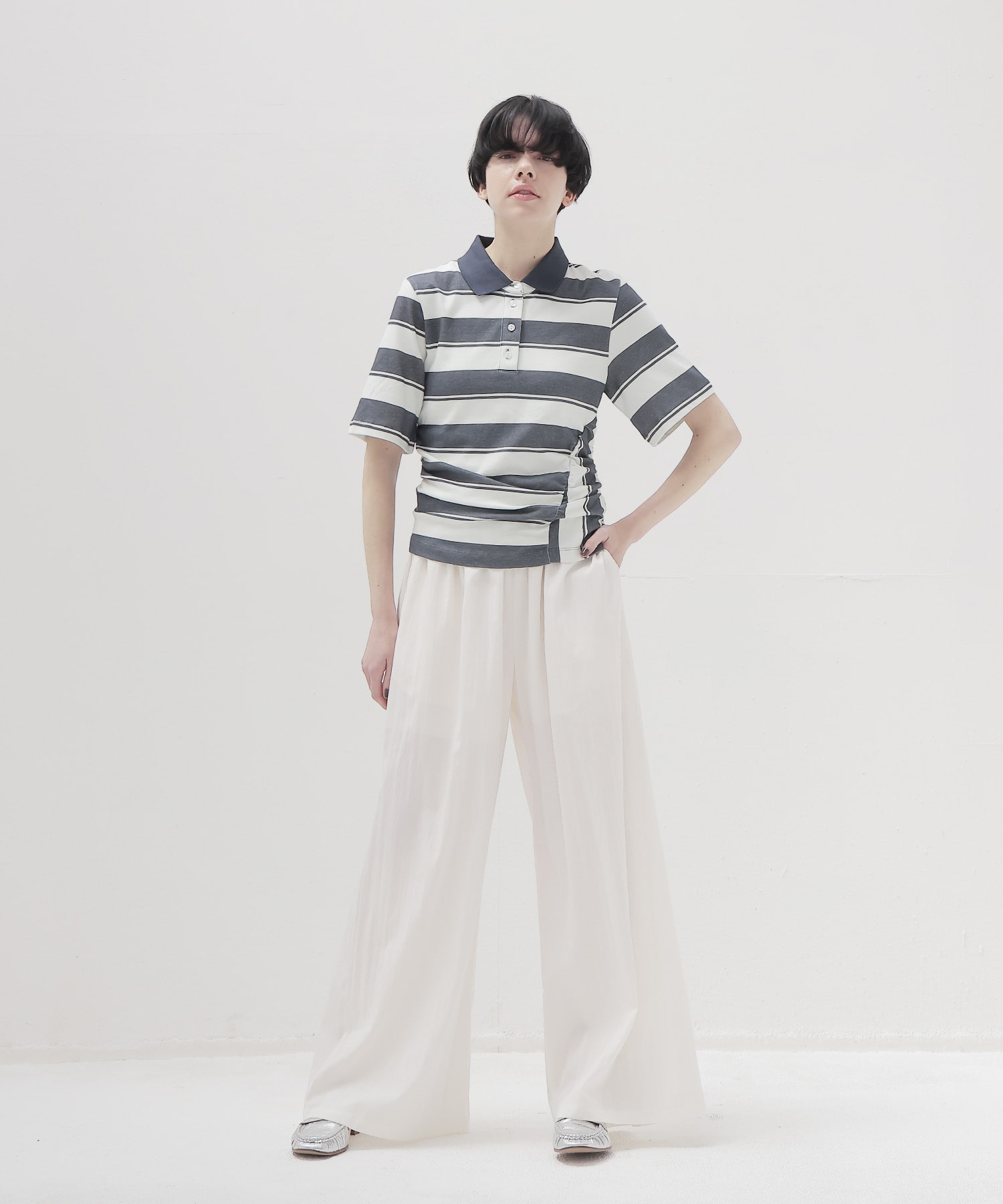 silky poplin easy trouser
