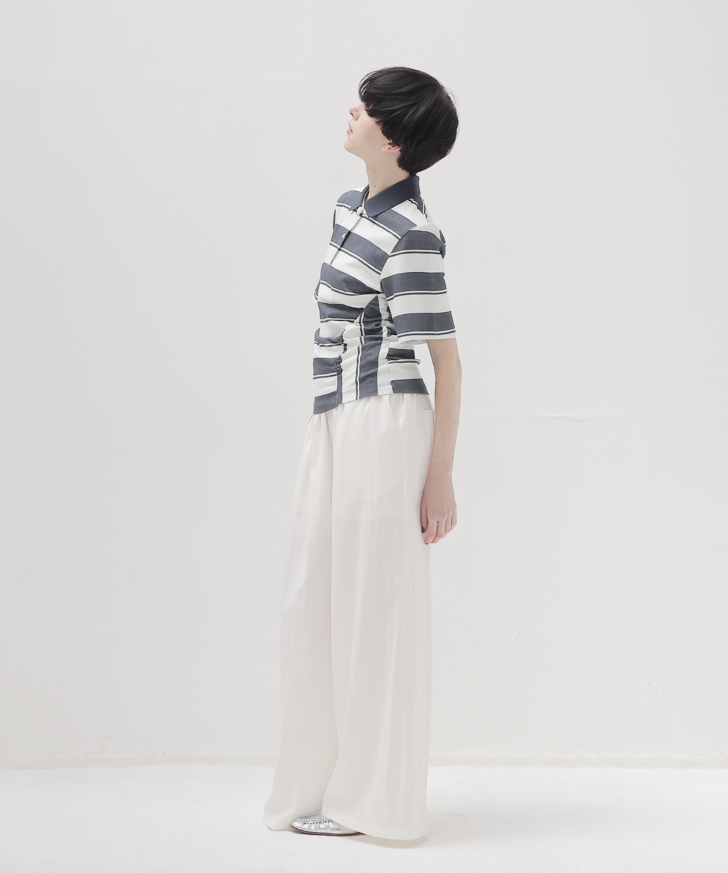 silky poplin easy trouser