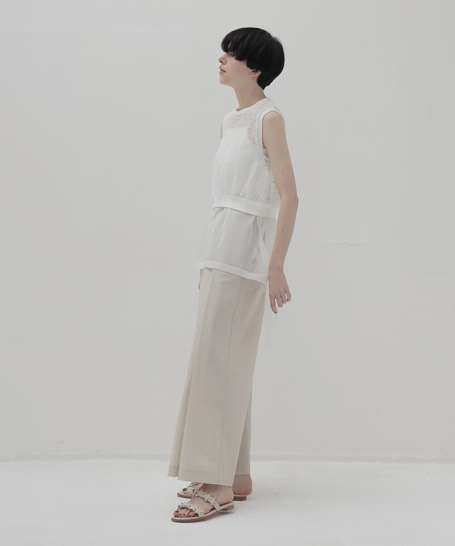 double tuck washer wide pants