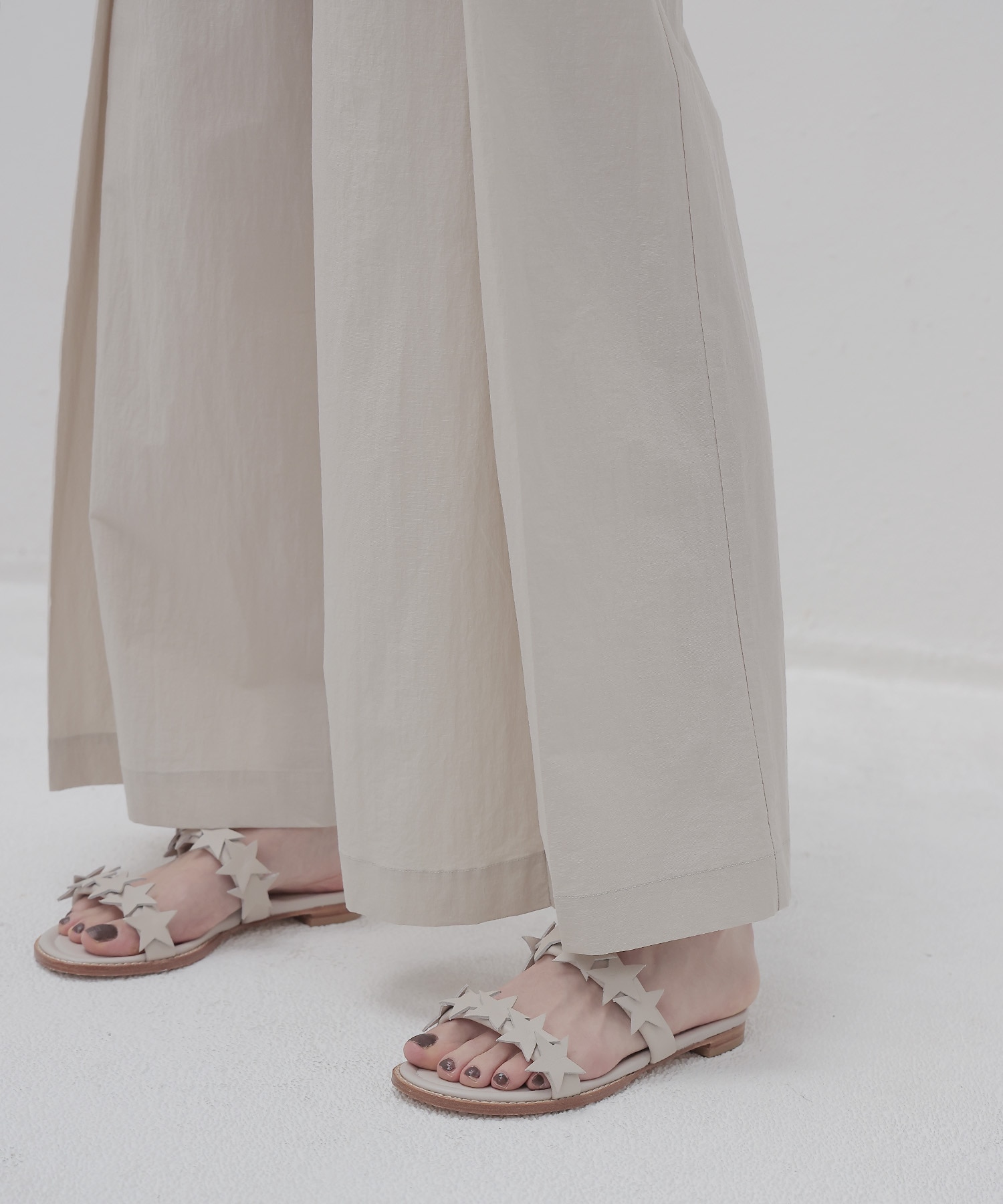 double tuck washer wide pants