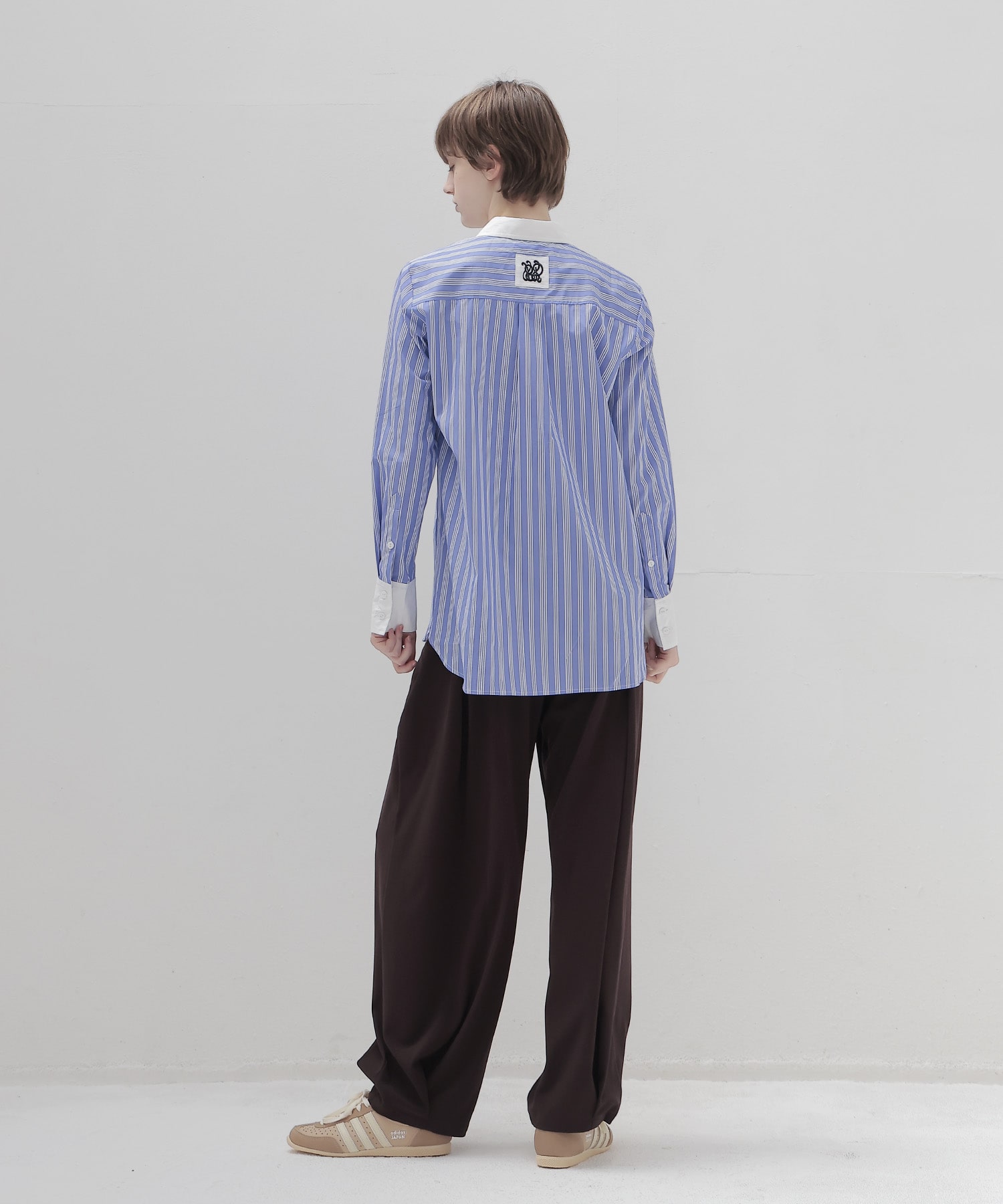 triacetate jersey carrot tuck pants
