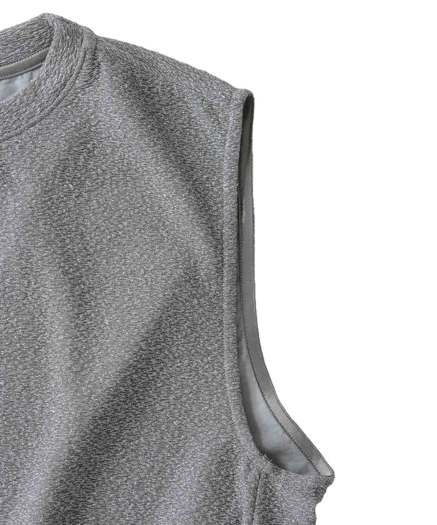 shine knit jacquard loose tank