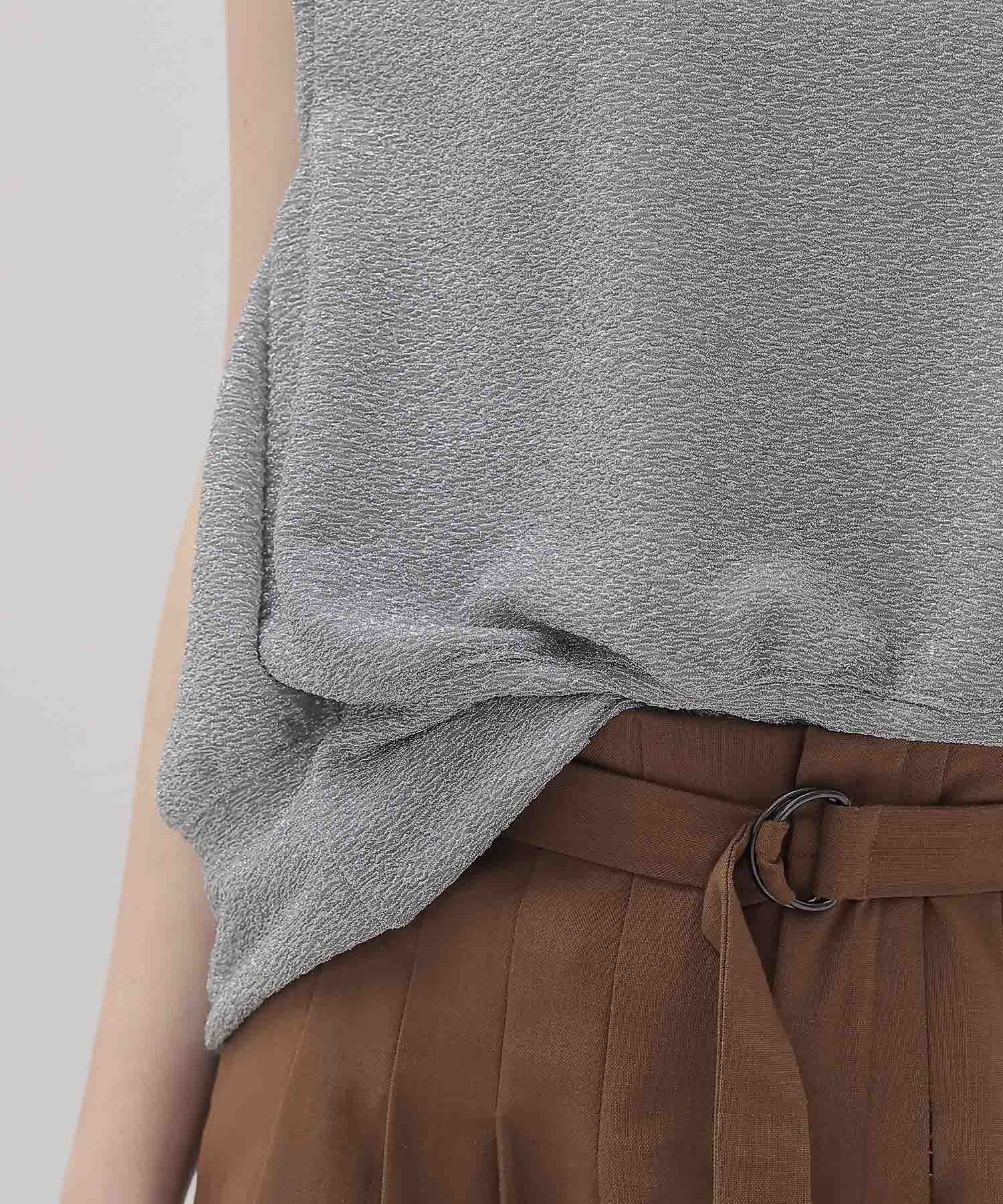 shine knit jacquard loose tank