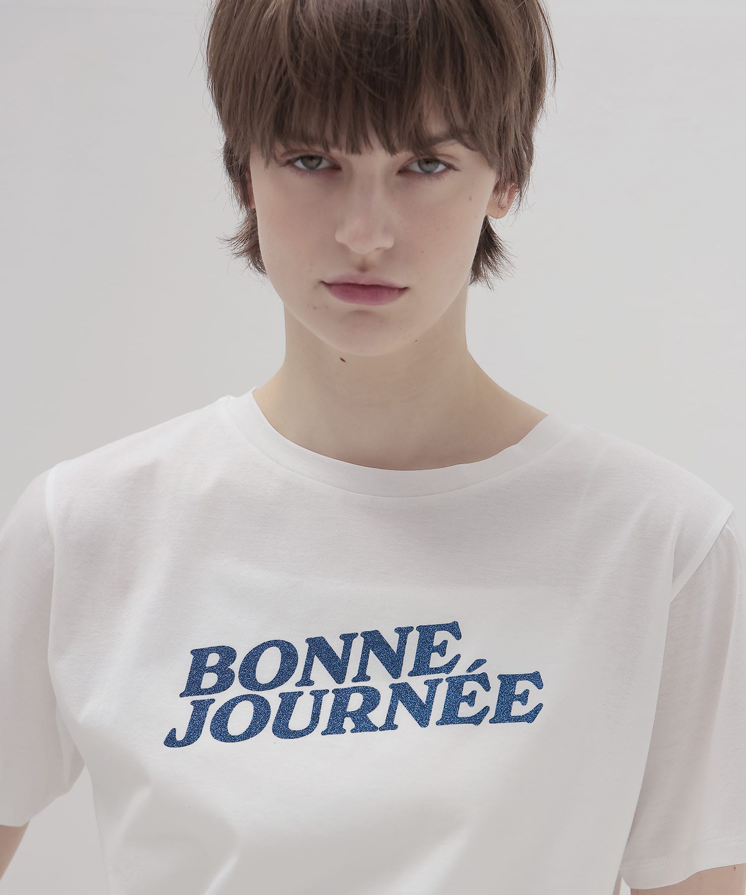 glitter Bonne journee T-shirt