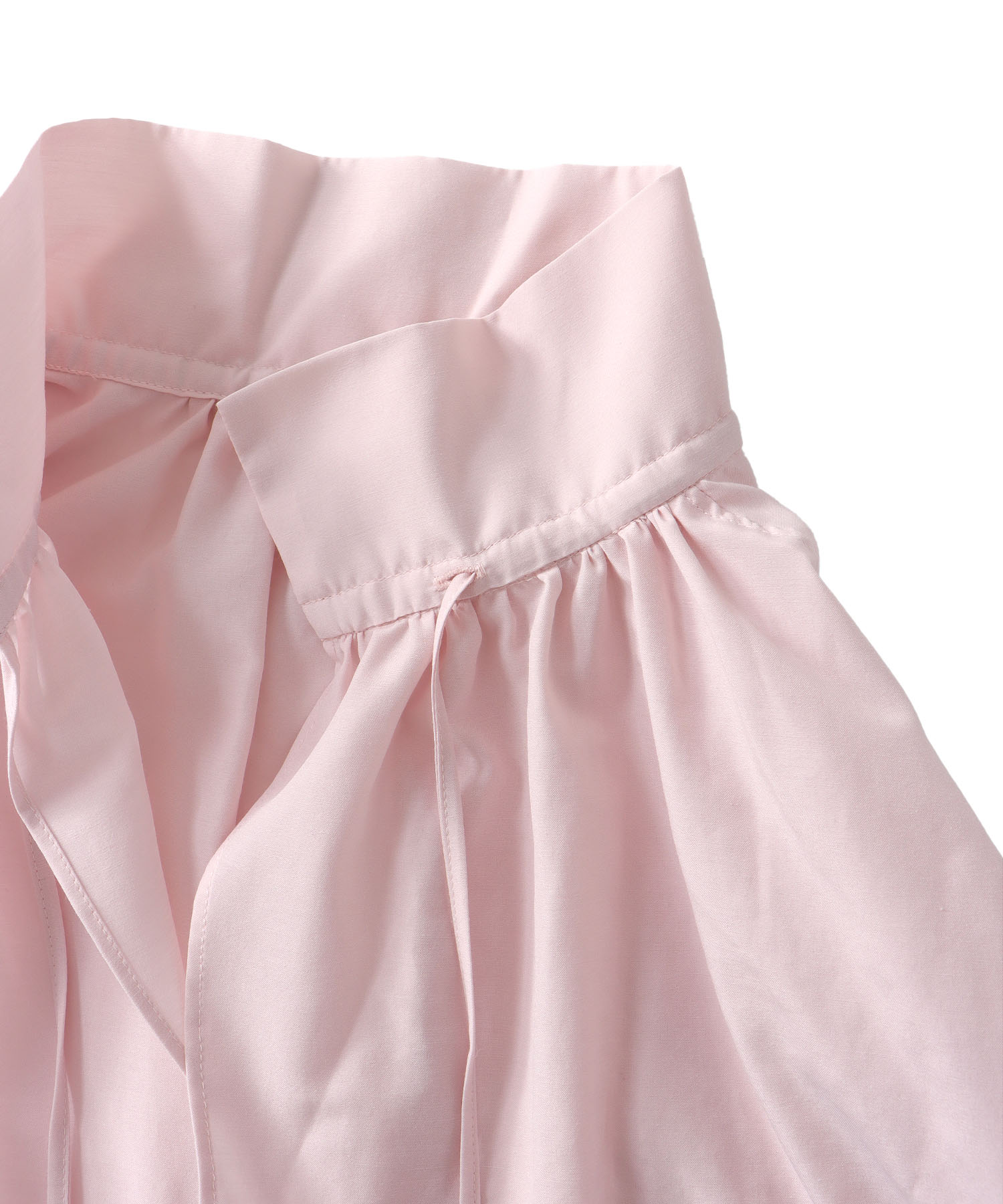 shirring half sleeve short shirt