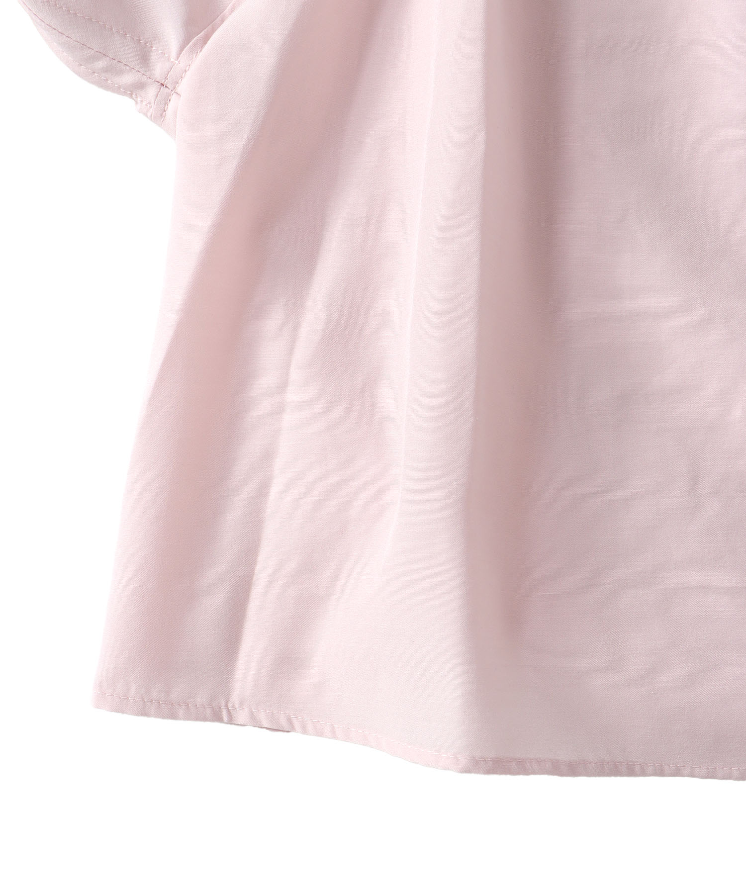 shirring half sleeve short shirt