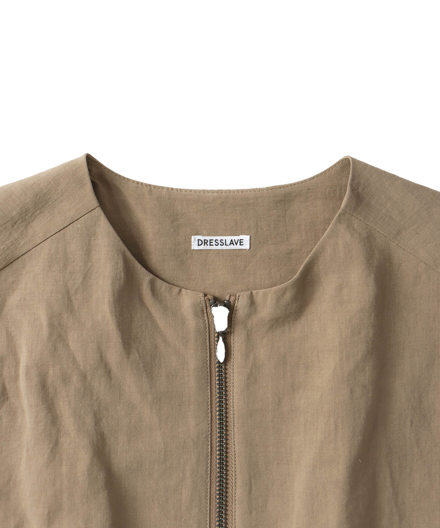 tuck bubble sleeveless blouson
