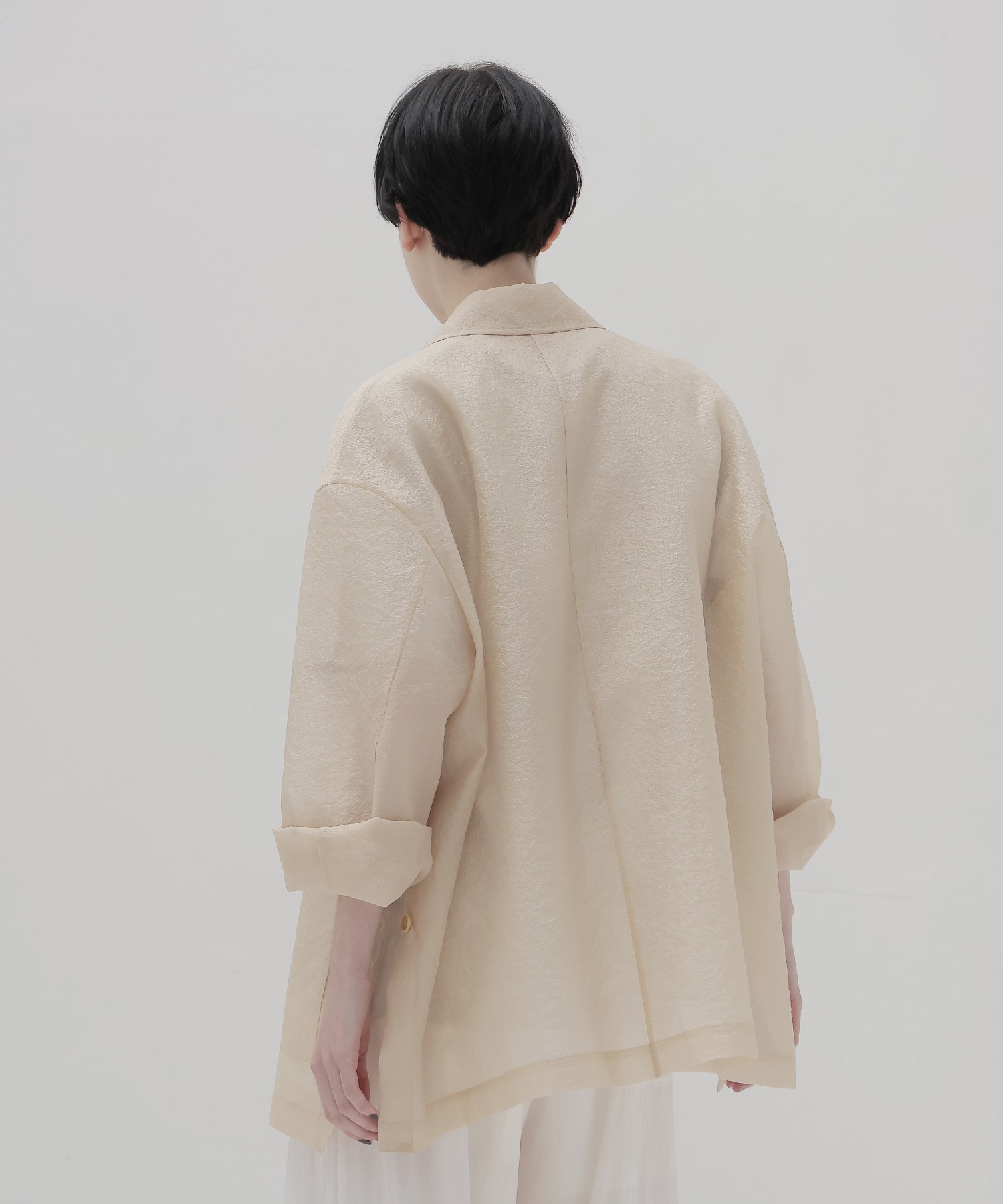 wrinkles organza big jacket