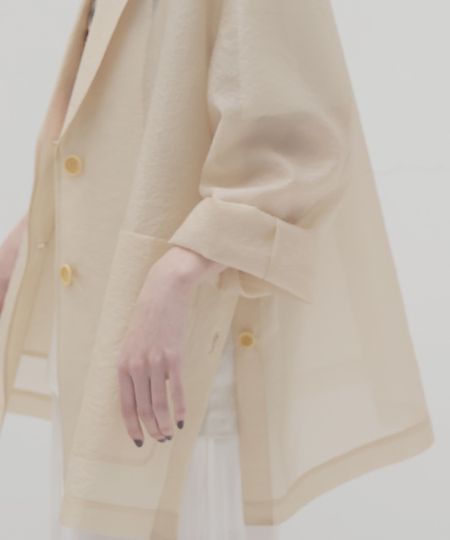 wrinkles organza big jacket
