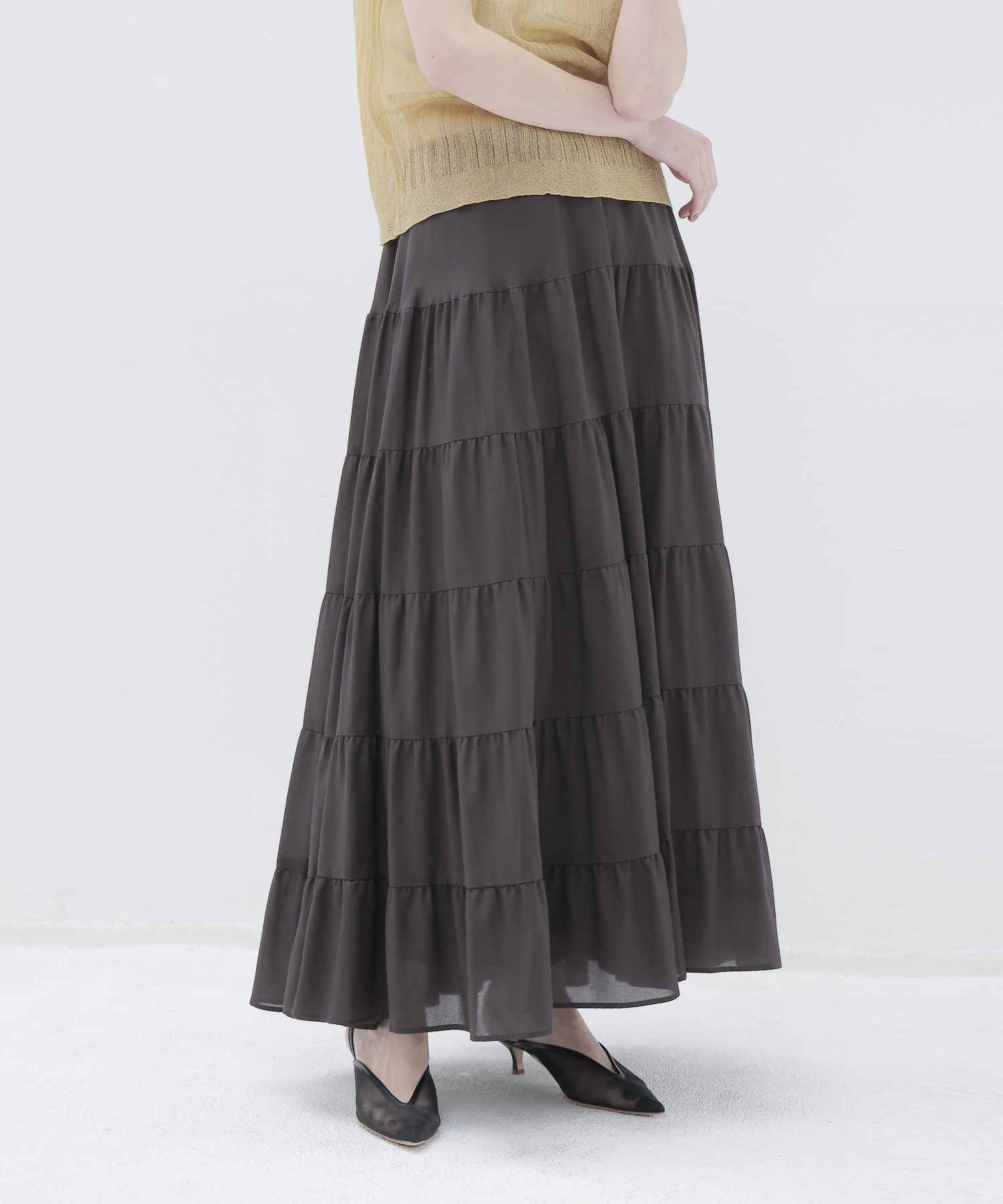 c/cu tiered skirt