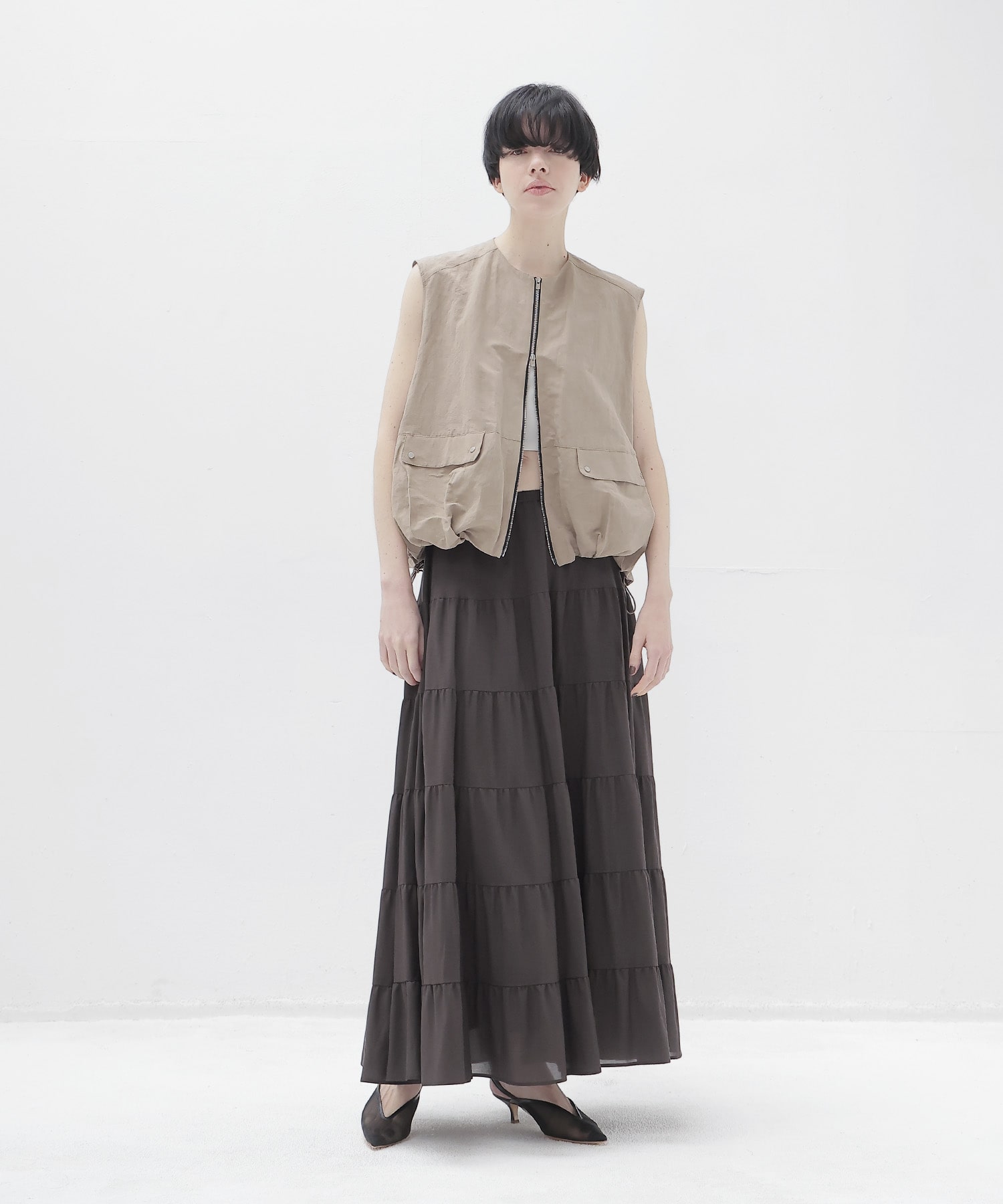 c/cu tiered skirt