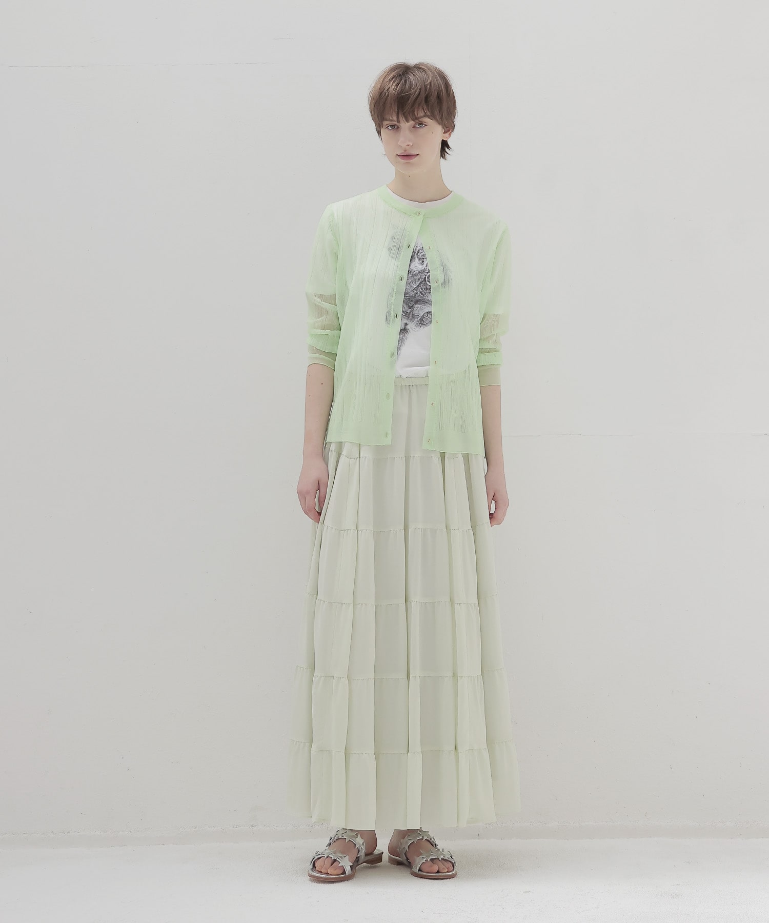 c/cu tiered skirt