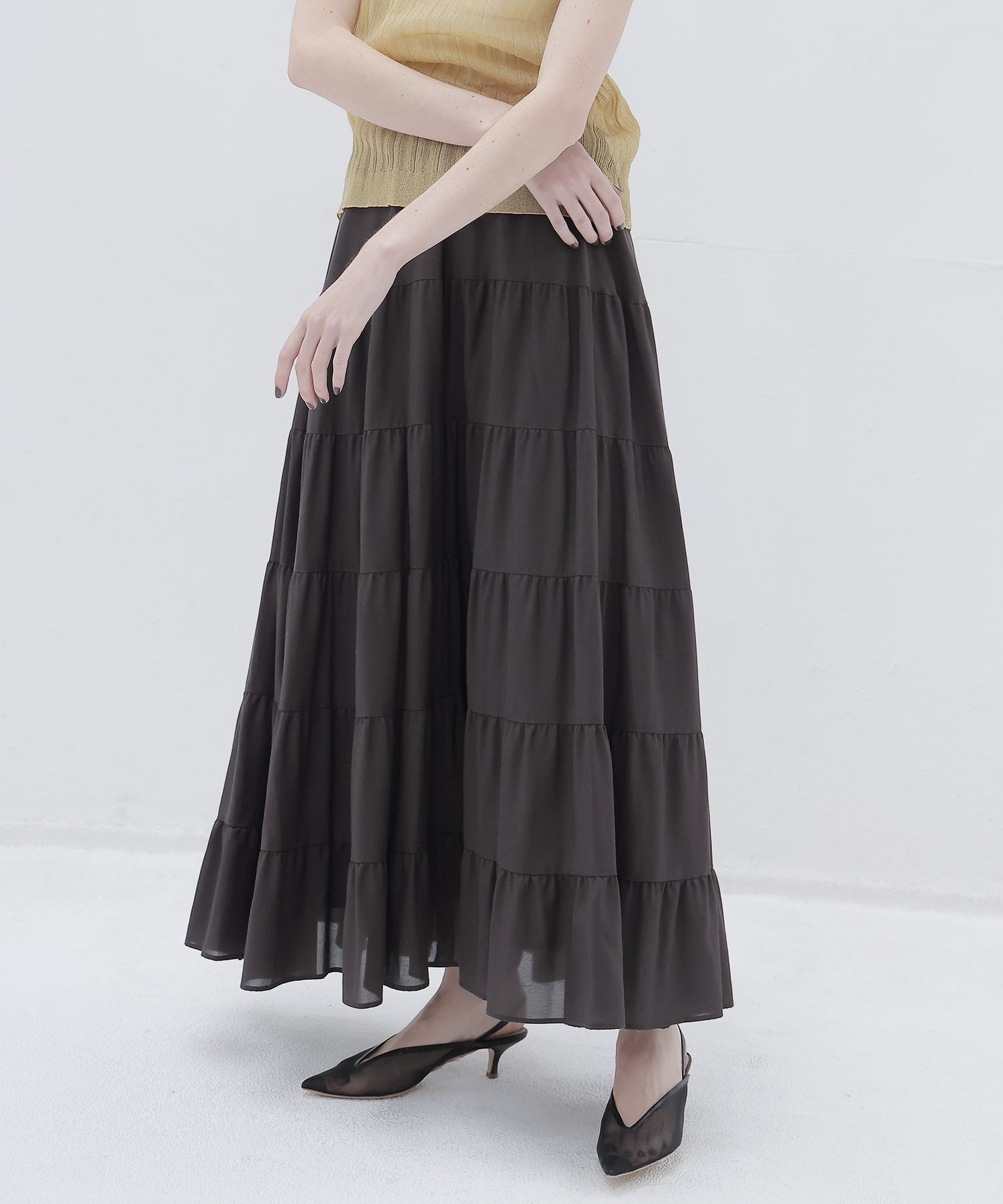 c/cu tiered skirt