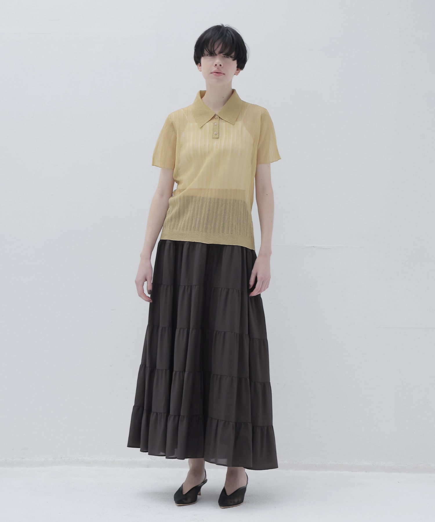 c/cu tiered skirt
