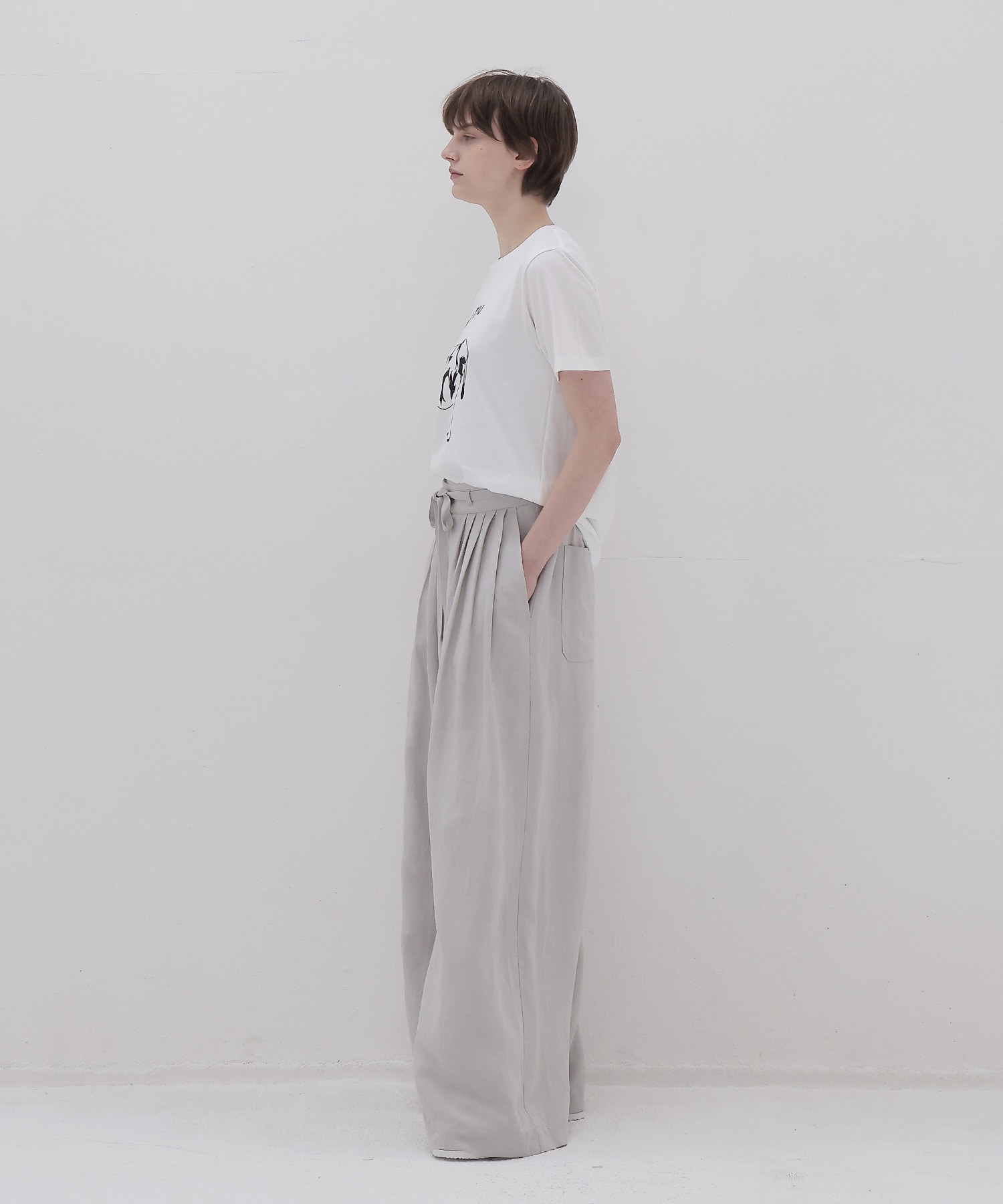 vis/li pleats tuck wide pants