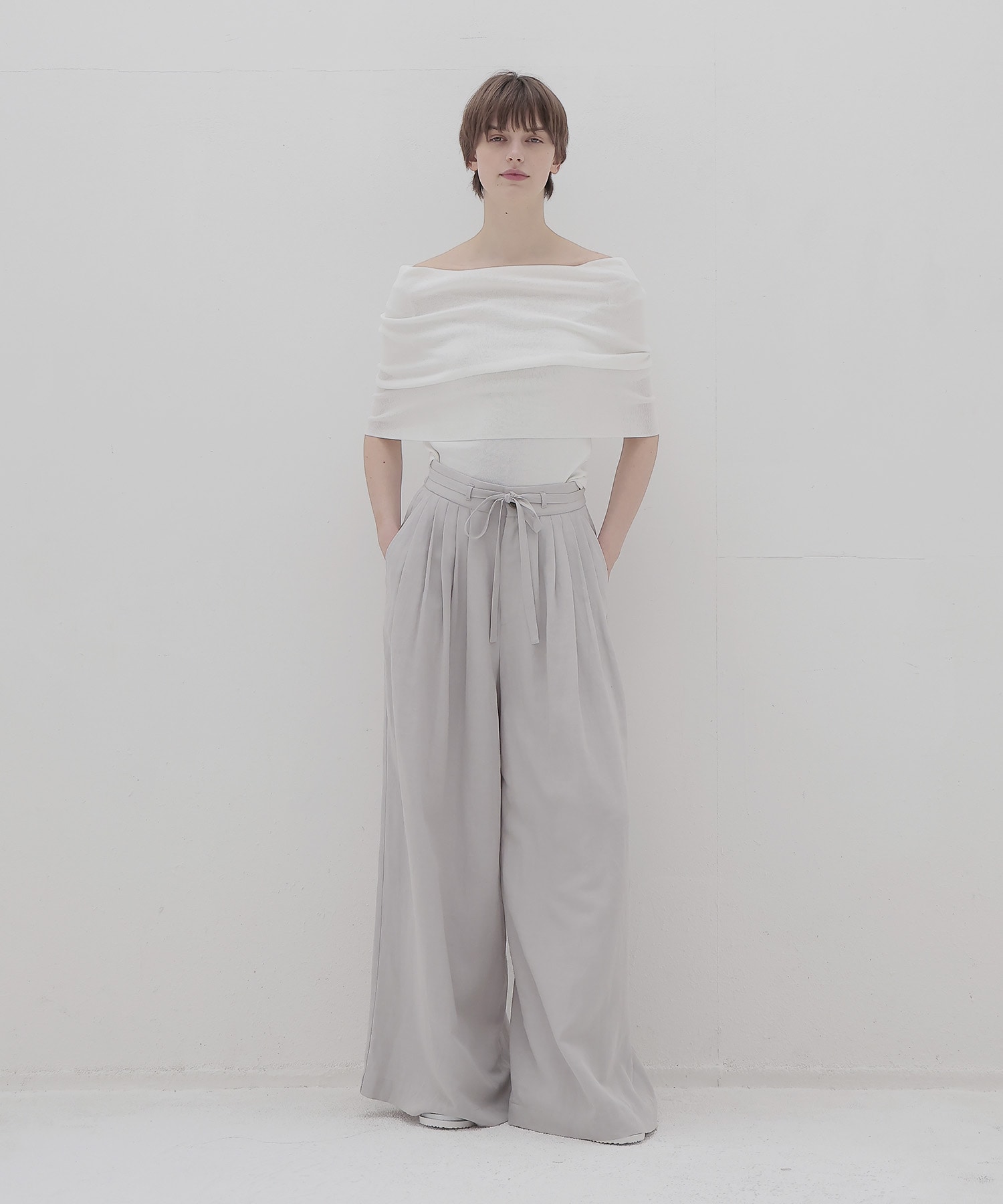 vis/li pleats tuck wide pants