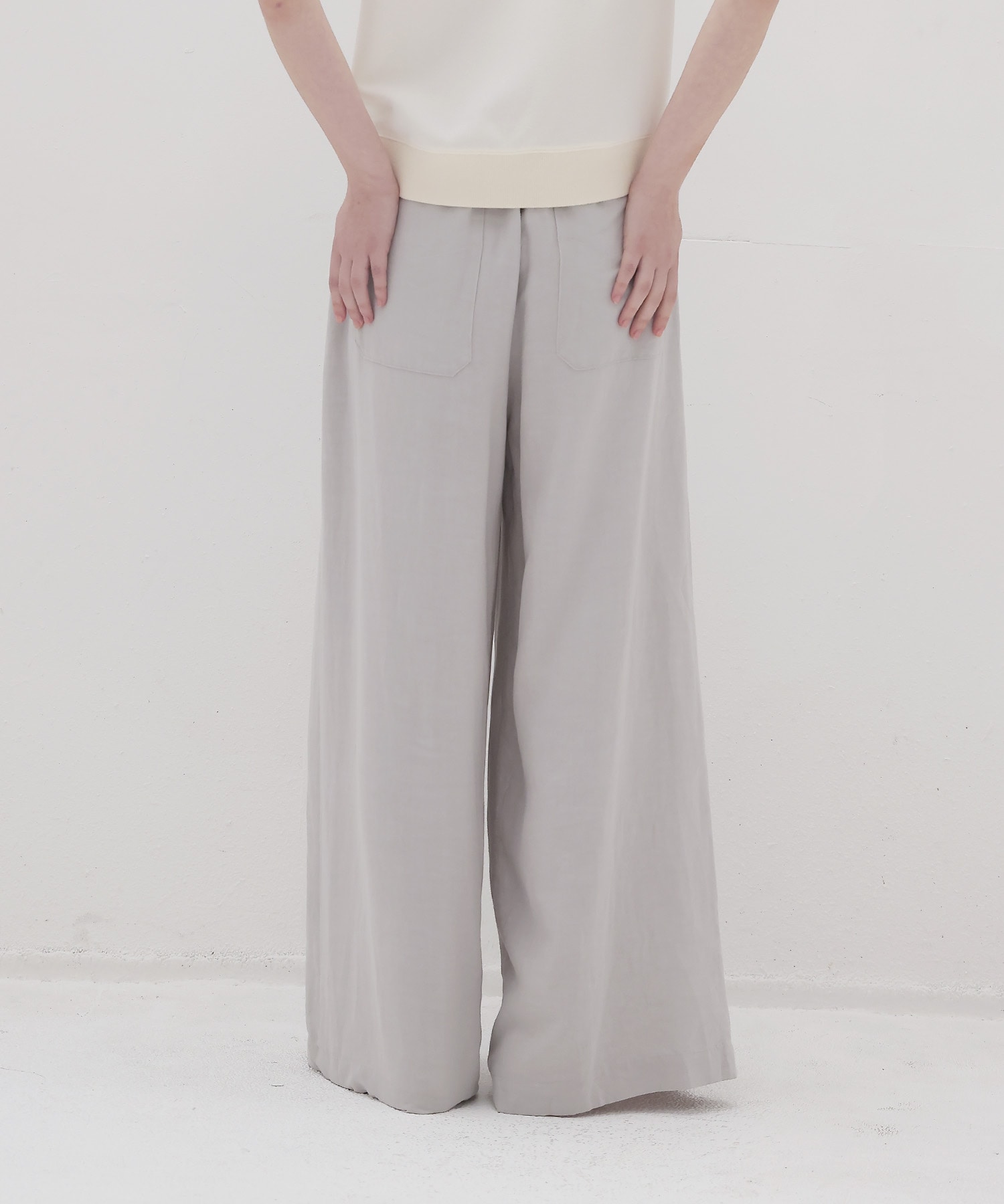 vis/li pleats tuck wide pants