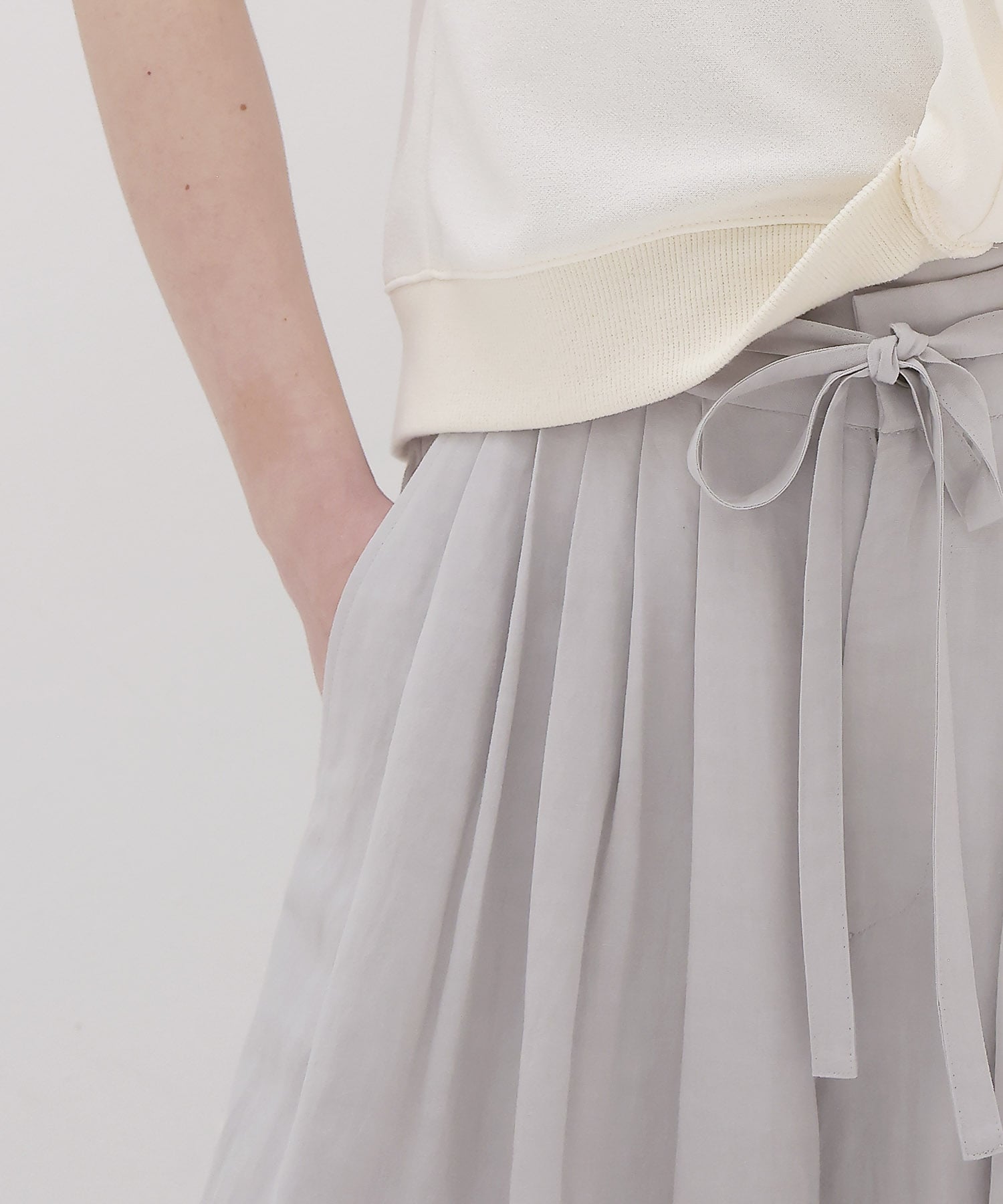 vis/li pleats tuck wide pants