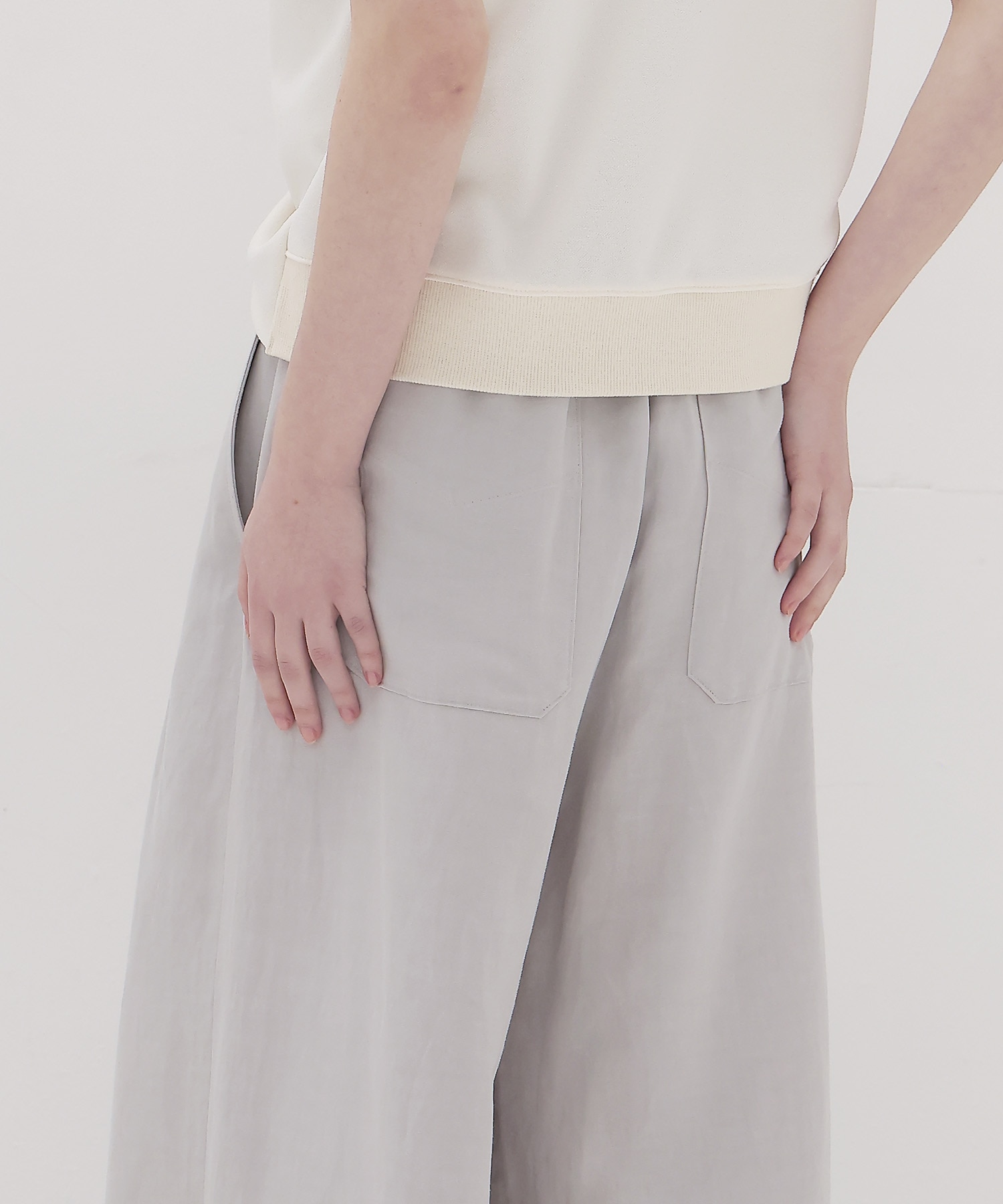 vis/li pleats tuck wide pants