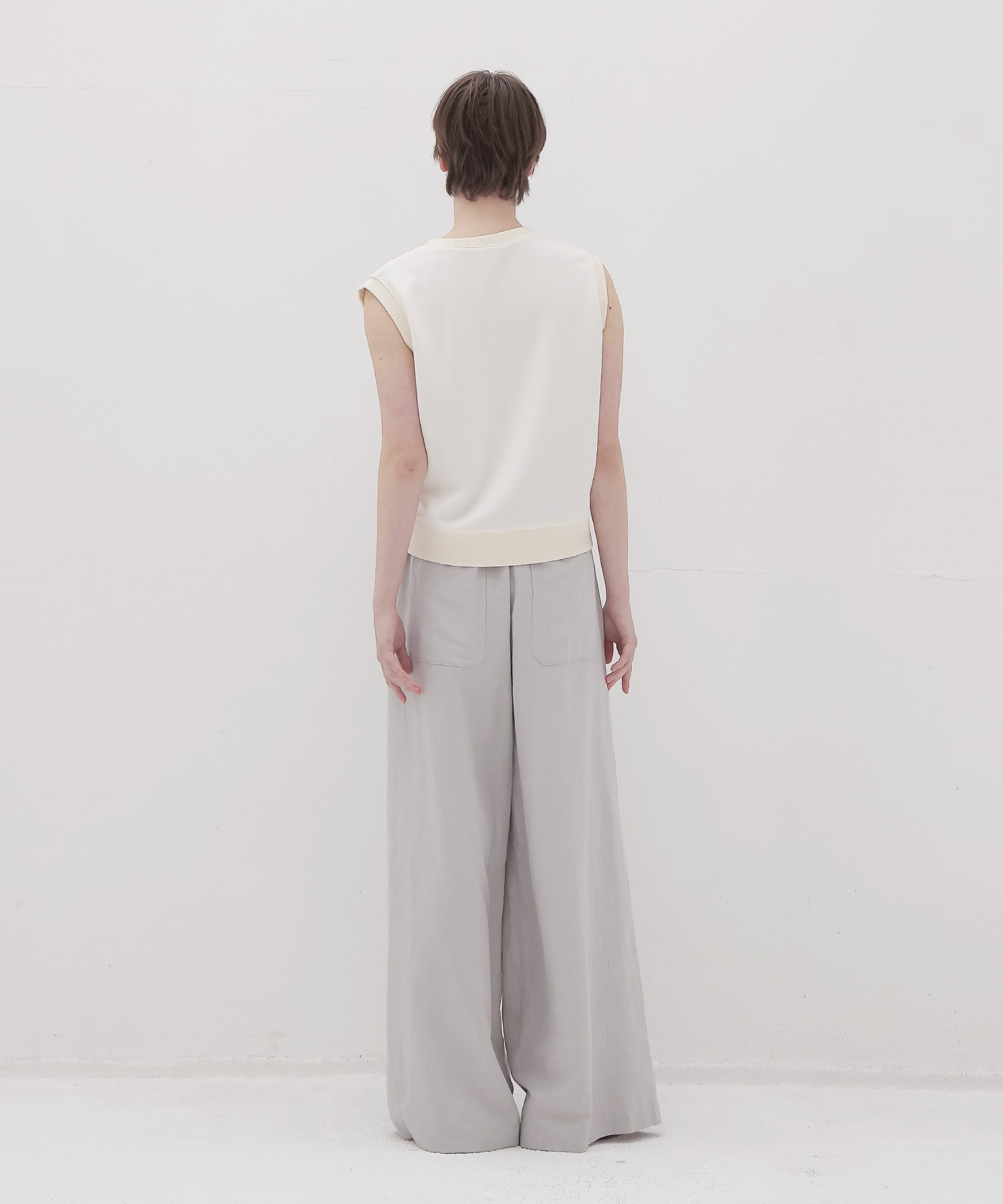 vis/li pleats tuck wide pants