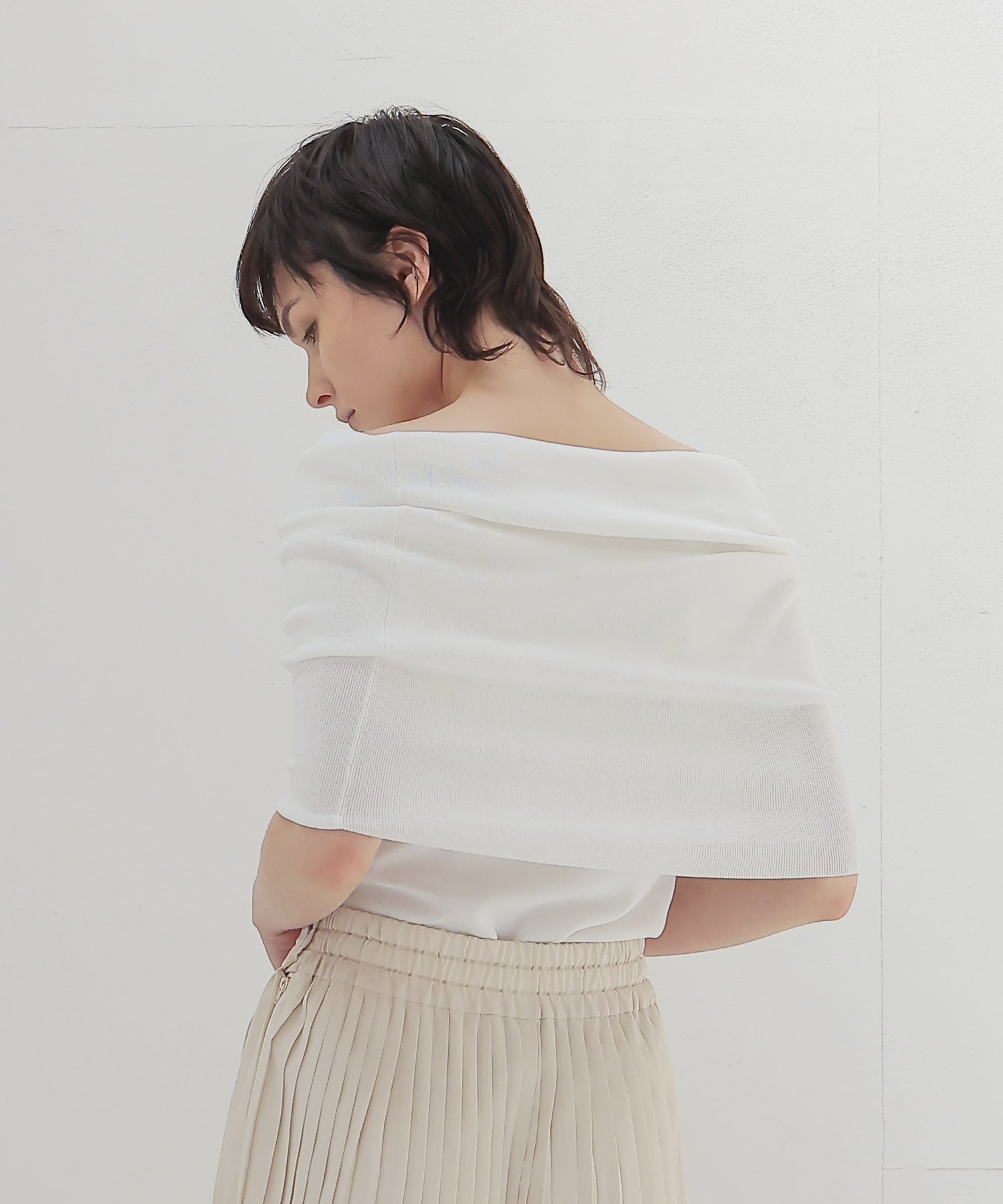 big offshoulder short sleeve pull