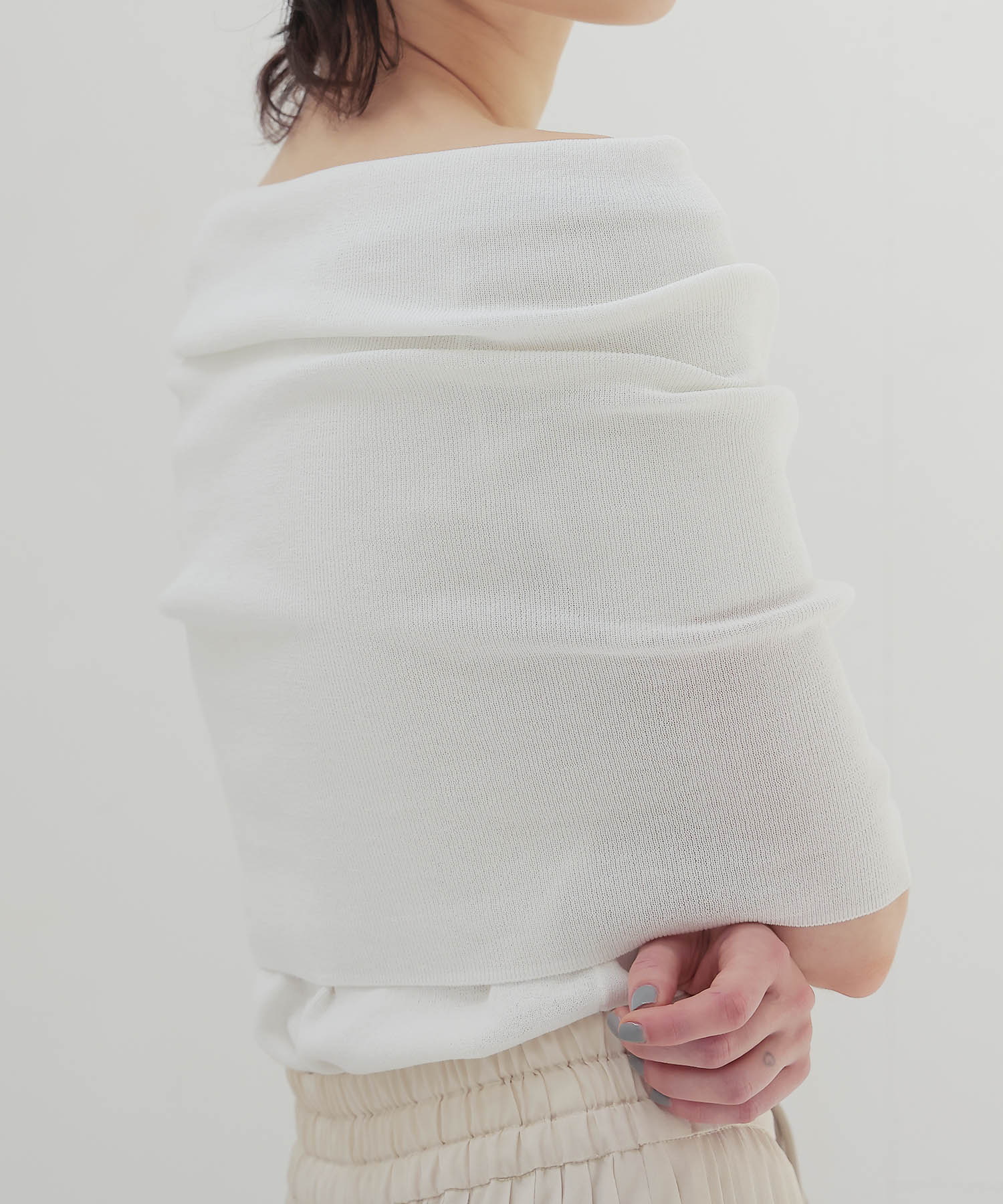 big offshoulder short sleeve pull