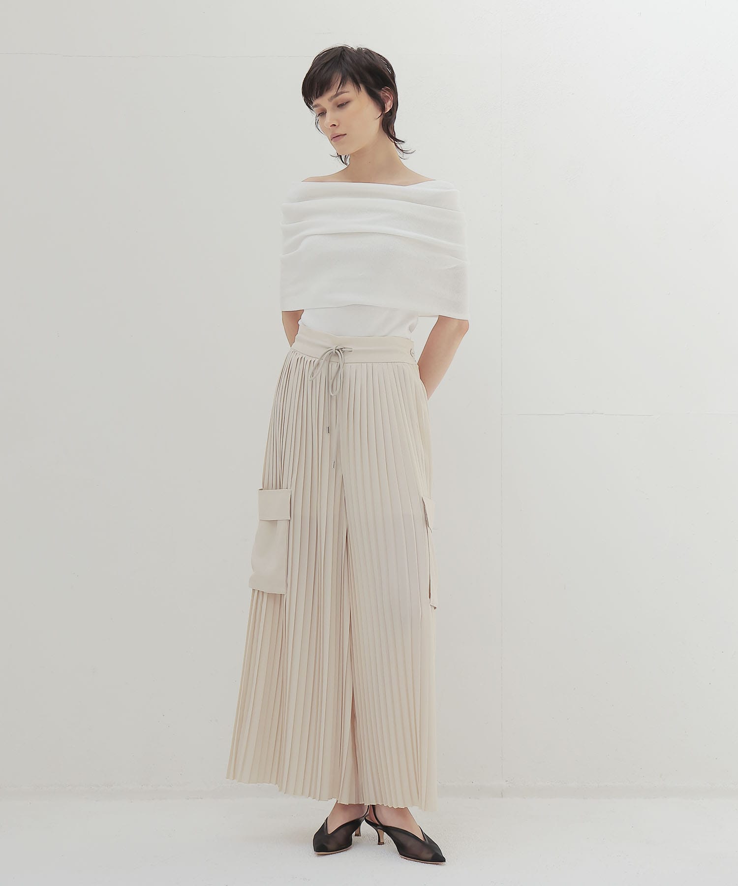 big offshoulder short sleeve pull