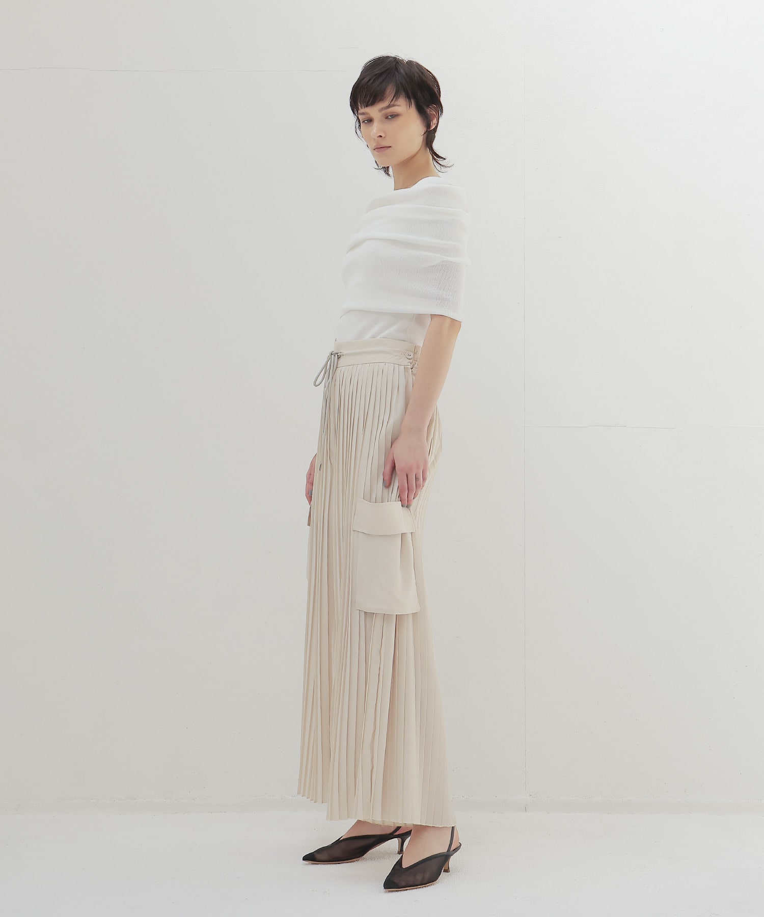 big offshoulder short sleeve pull