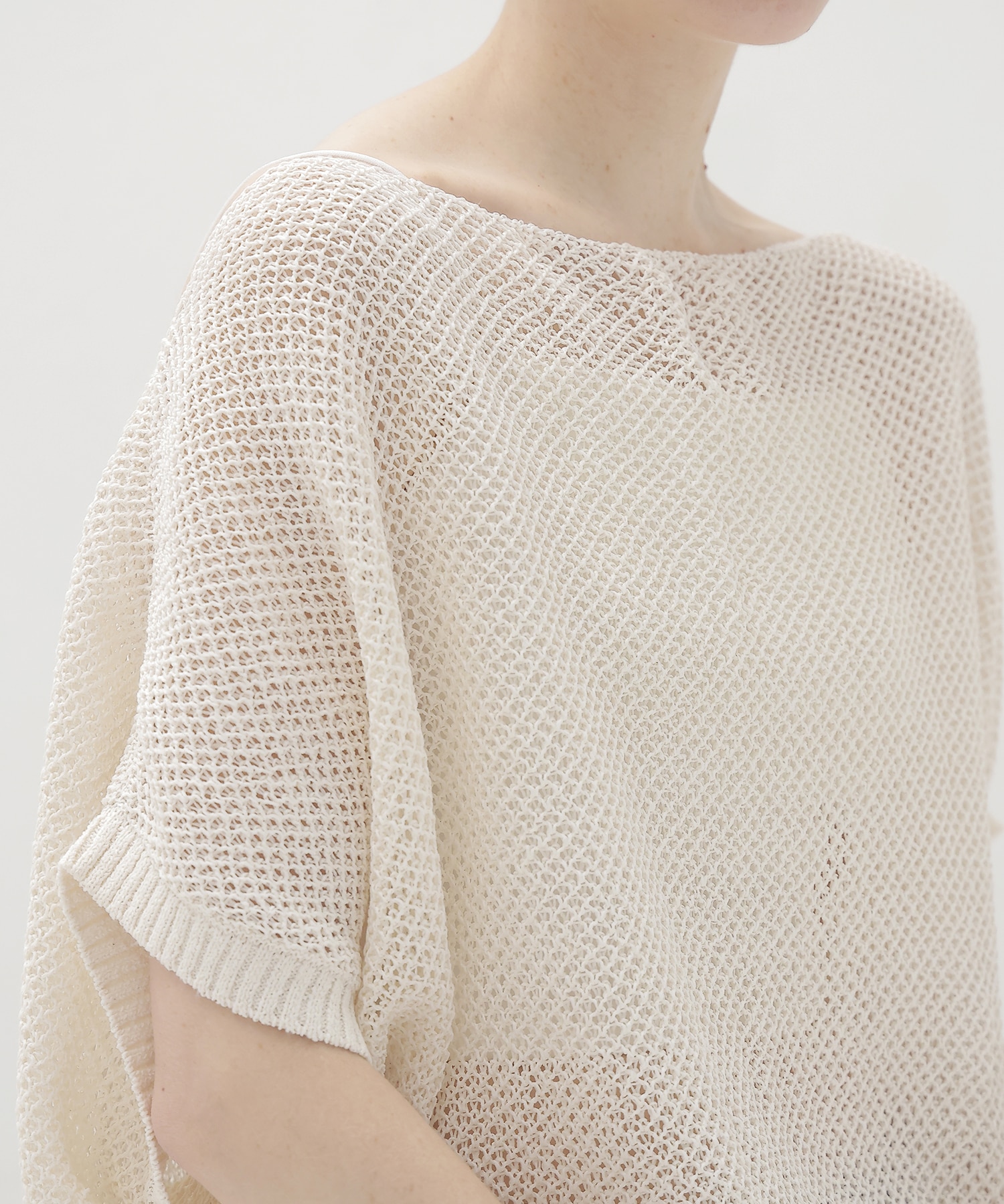 paper yarn 2way dolman pullover