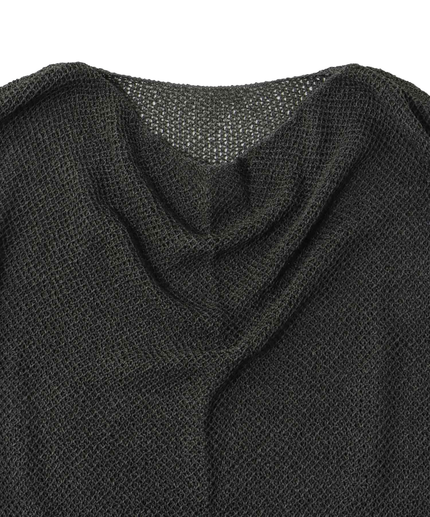 paper yarn 2way dolman pullover