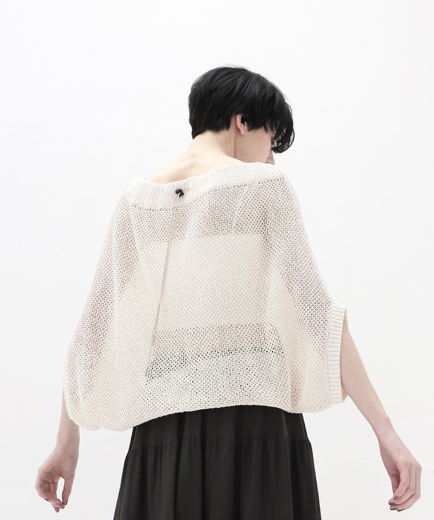 paper yarn 2way dolman pullover