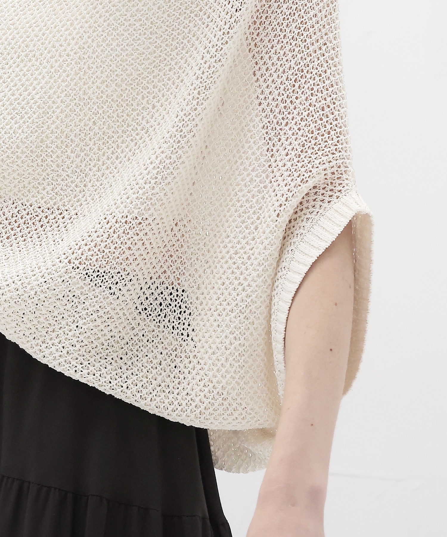 paper yarn 2way dolman pullover