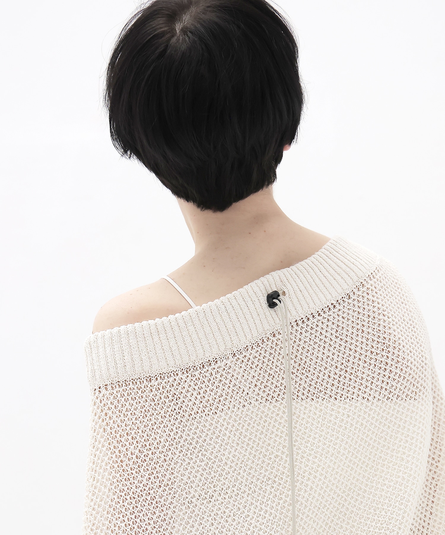 paper yarn 2way dolman pullover