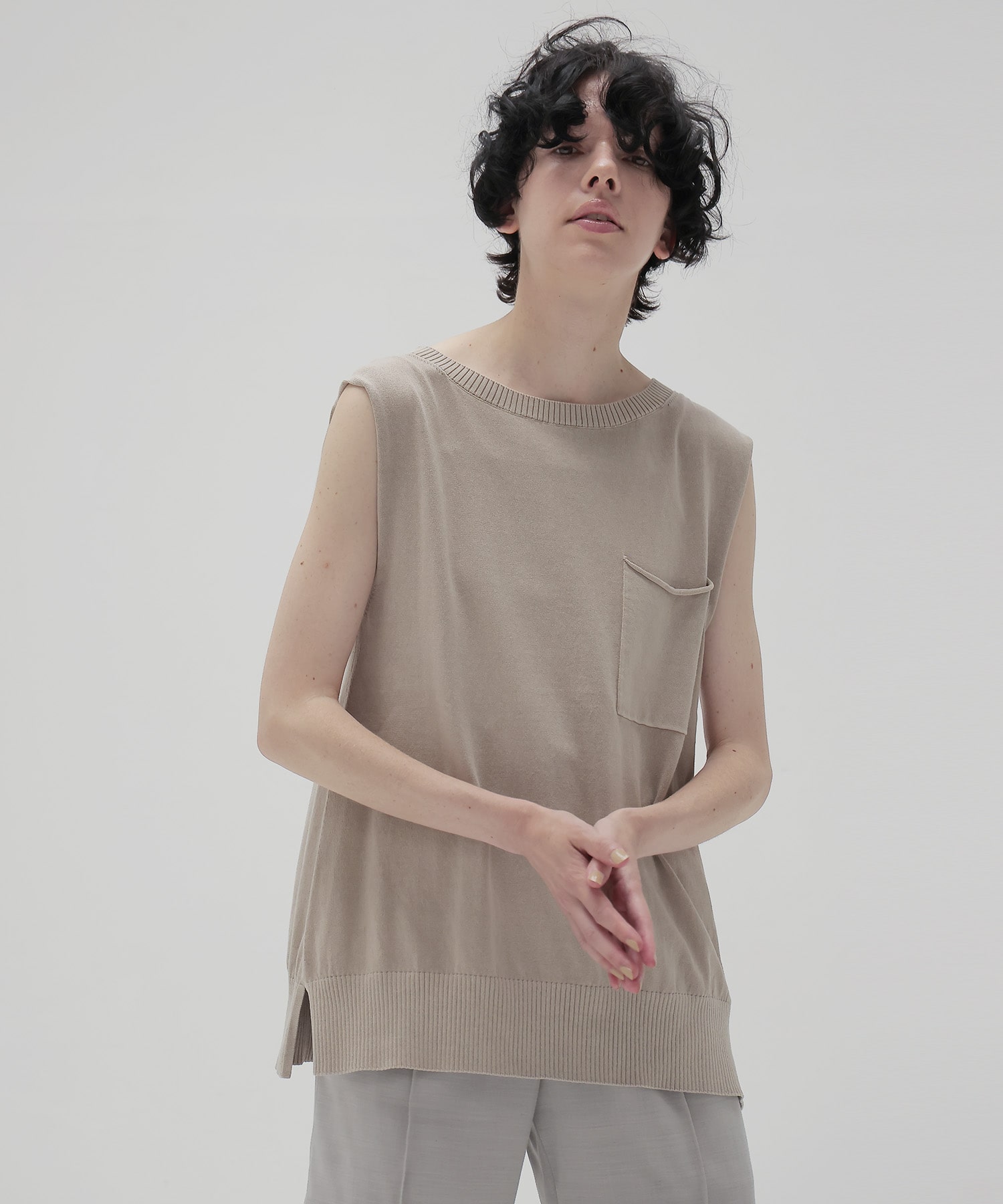 stone wash knit tank