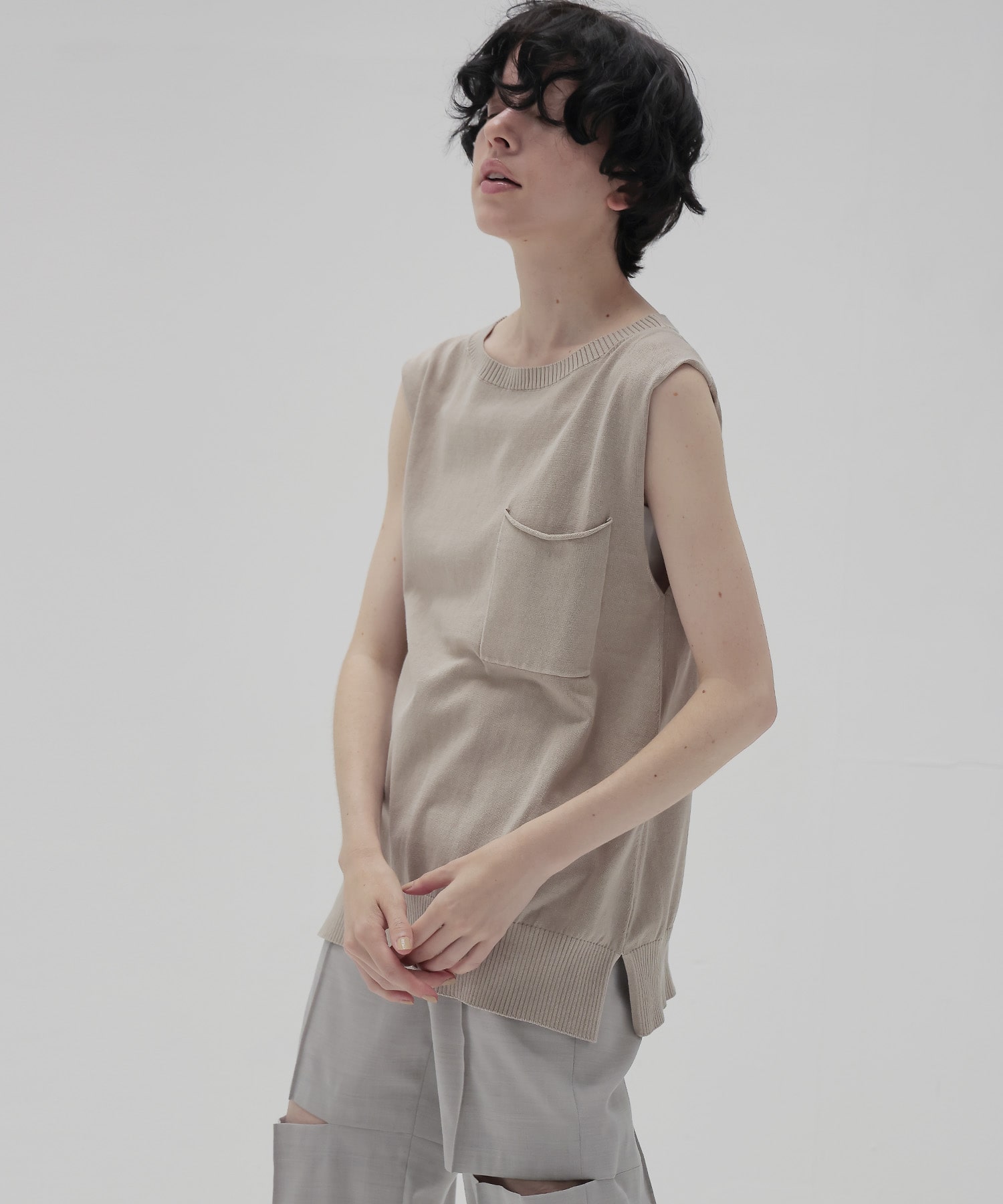 stone wash knit tank
