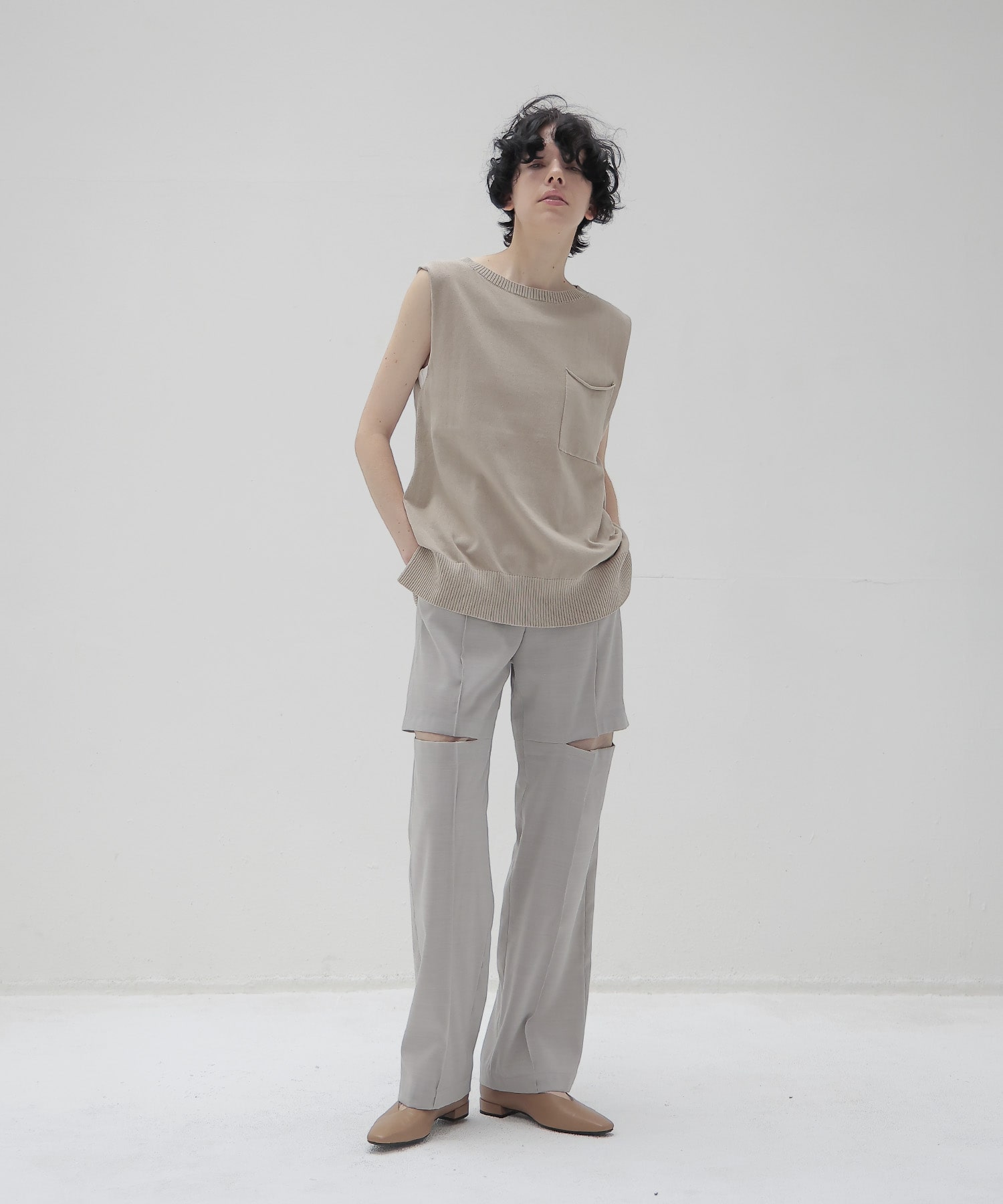 stone wash knit tank