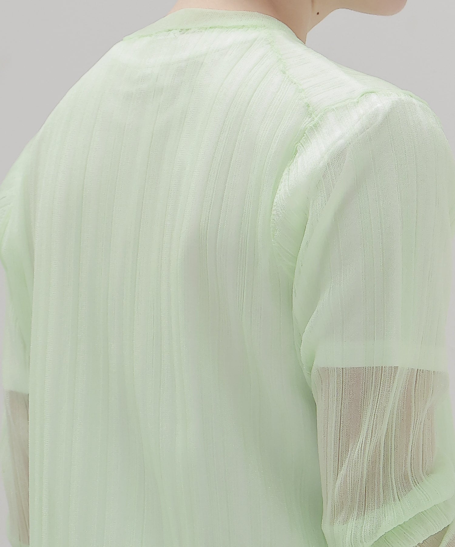 sheer random rib cardigan