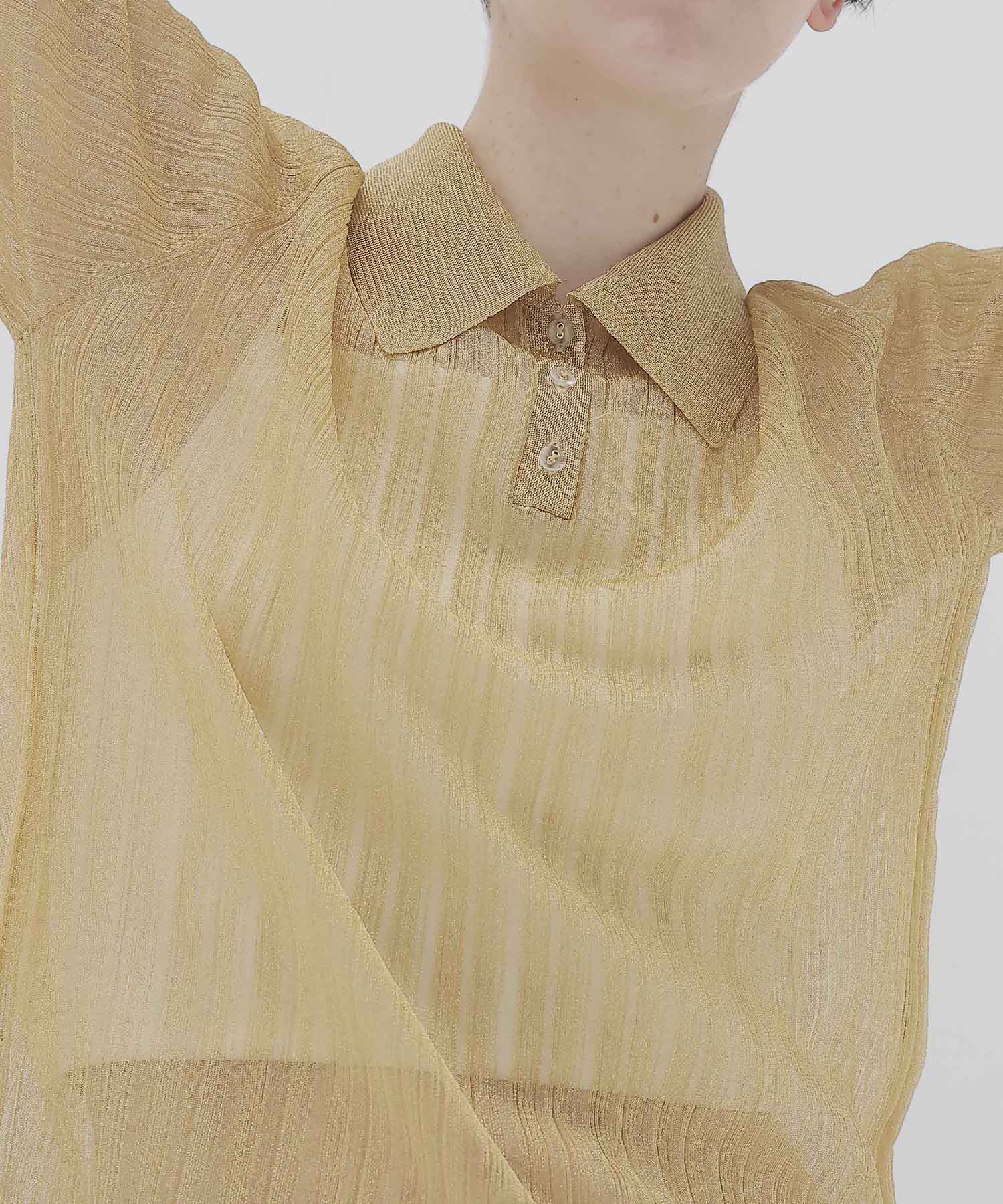 shiny sheer random rib POLO