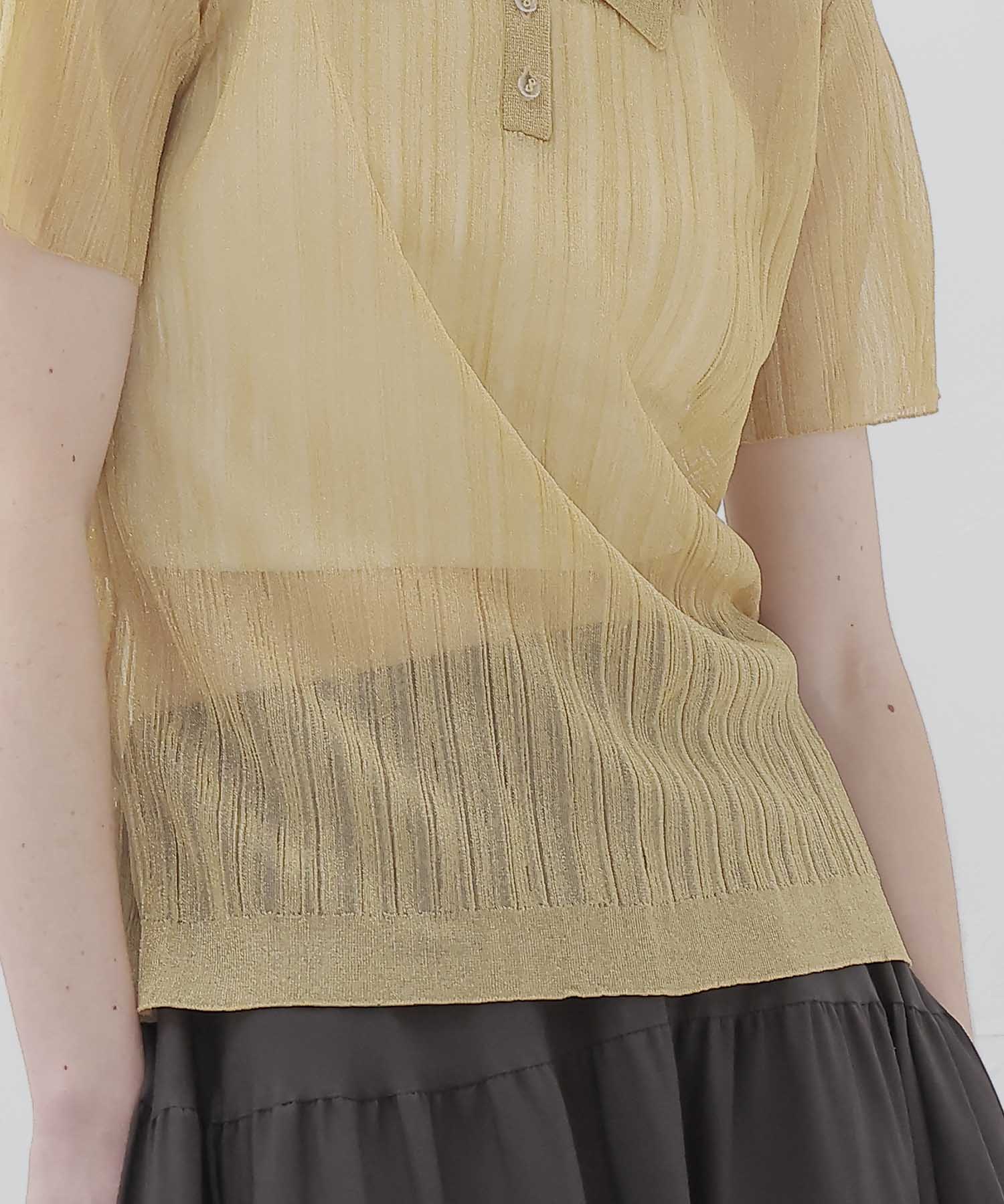 shiny sheer random rib POLO