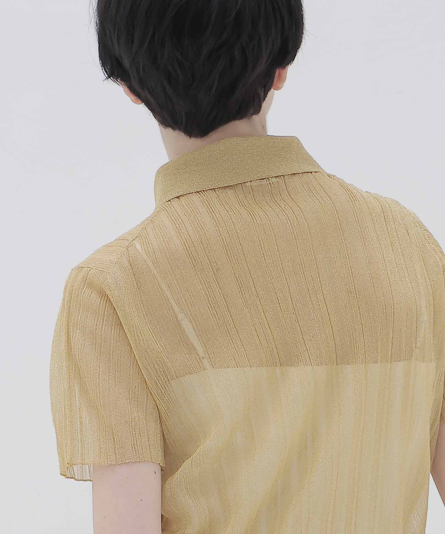 shiny sheer random rib POLO
