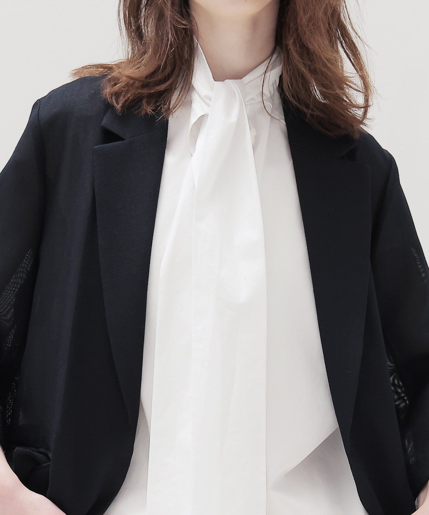 big bow tie blouse