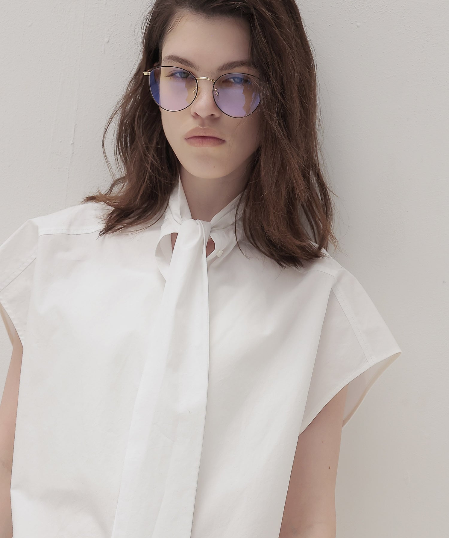 big bow tie blouse