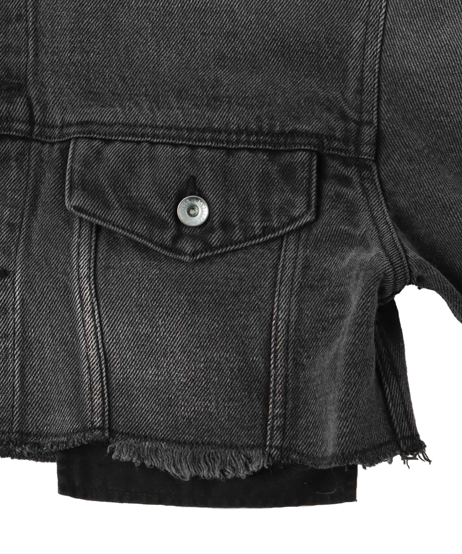 lyocell black denim jacket