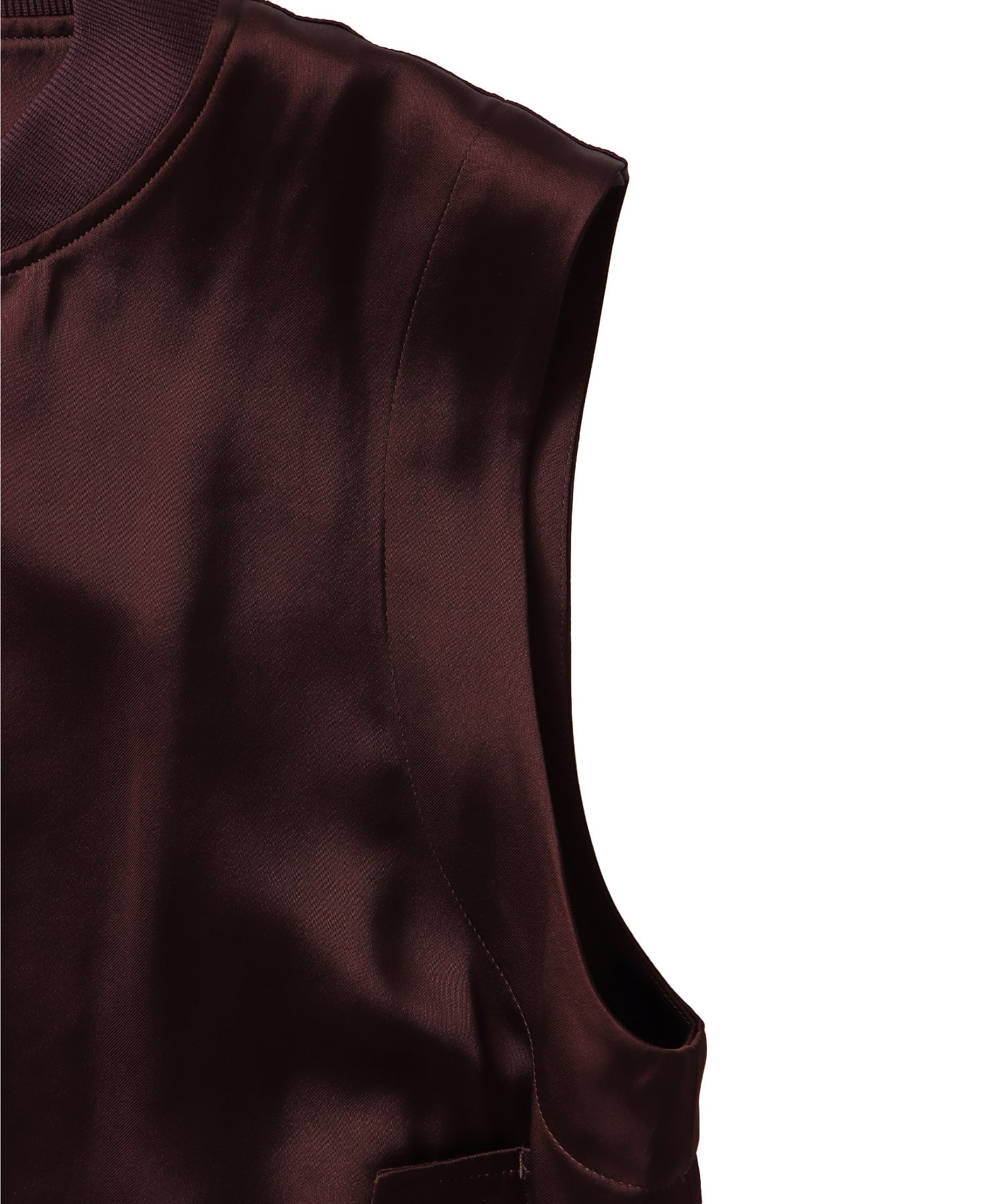 glossy satin MA-1 vest