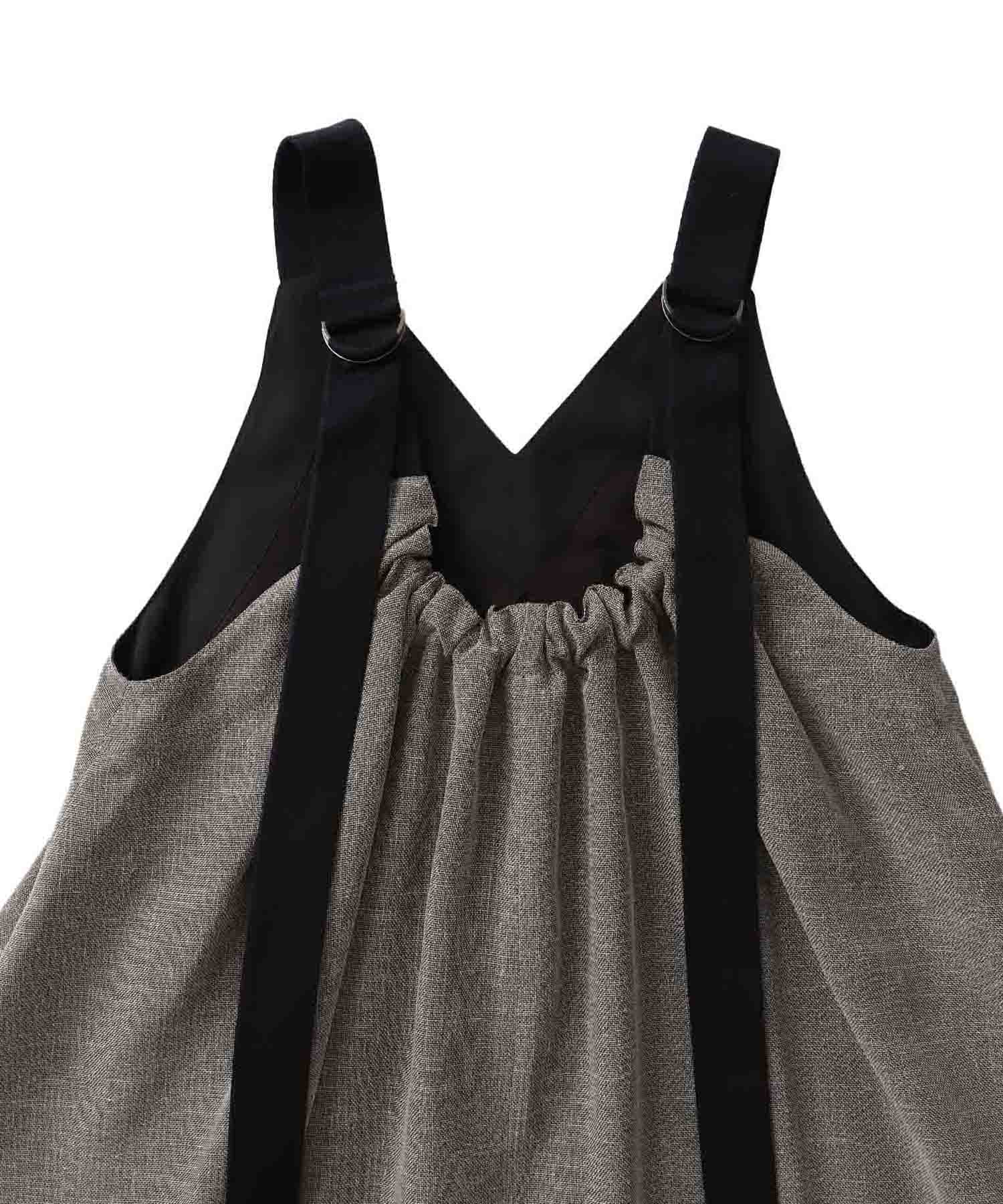 melange mesh relaxy flare dress