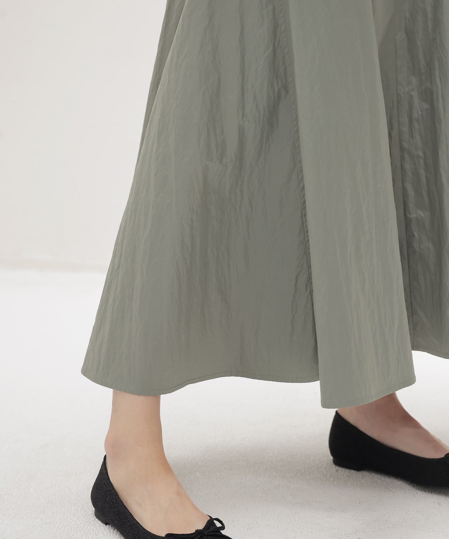 fit & flare panel long skirt