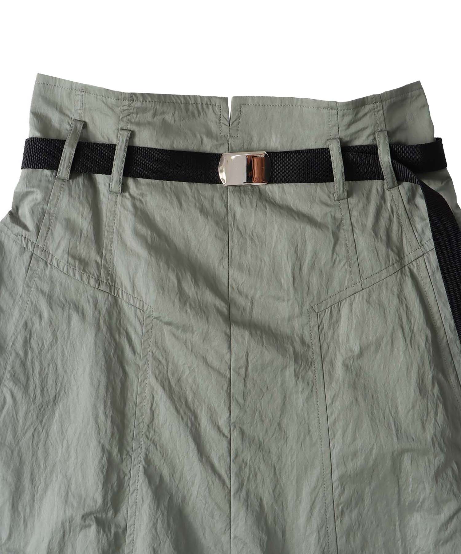 fit & flare panel long skirt