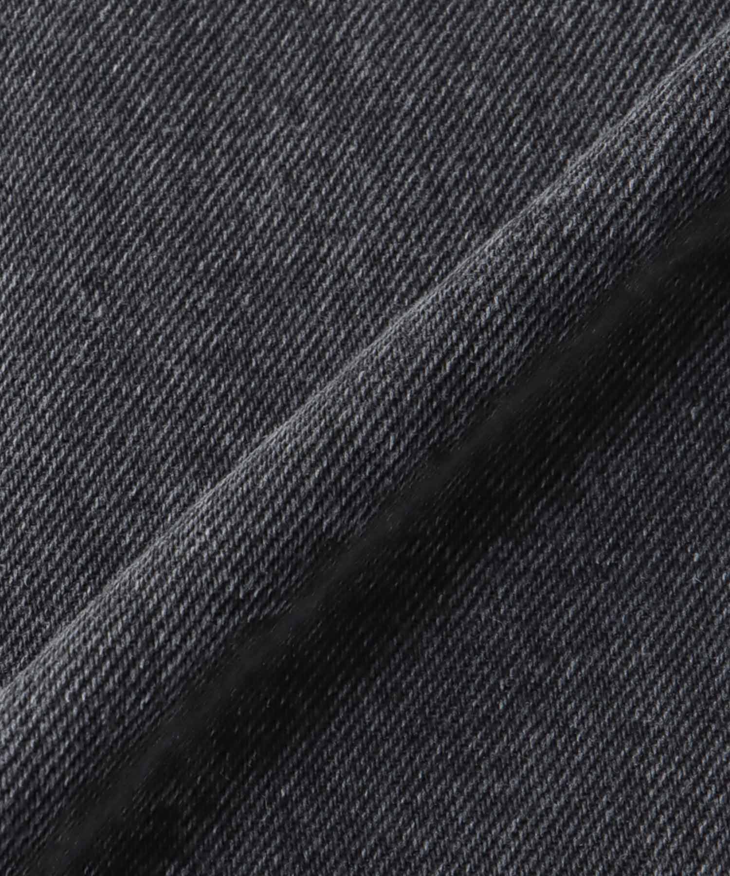 lyocell black denim tuck wide pants